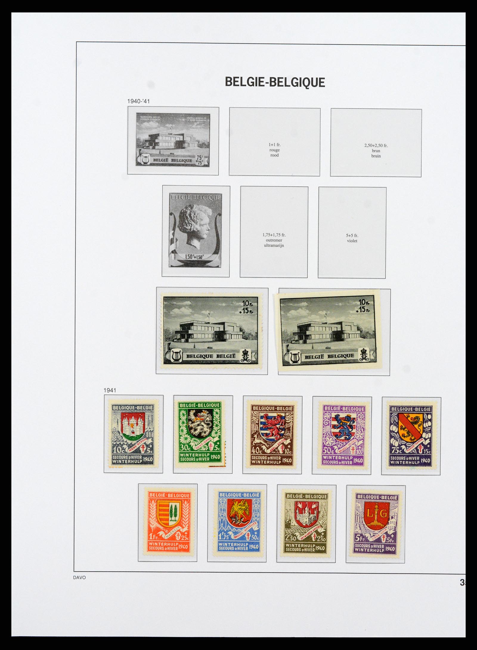 38073 028 - Postzegelverzameling 38073 België 1849-1950.