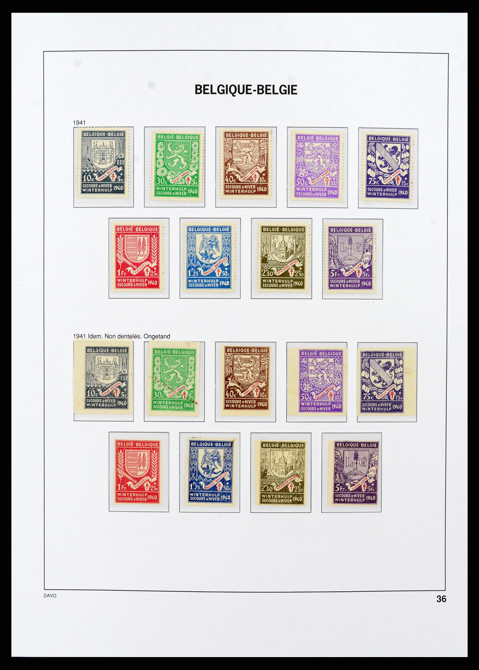 38073 029 - Postzegelverzameling 38073 België 1849-1950.