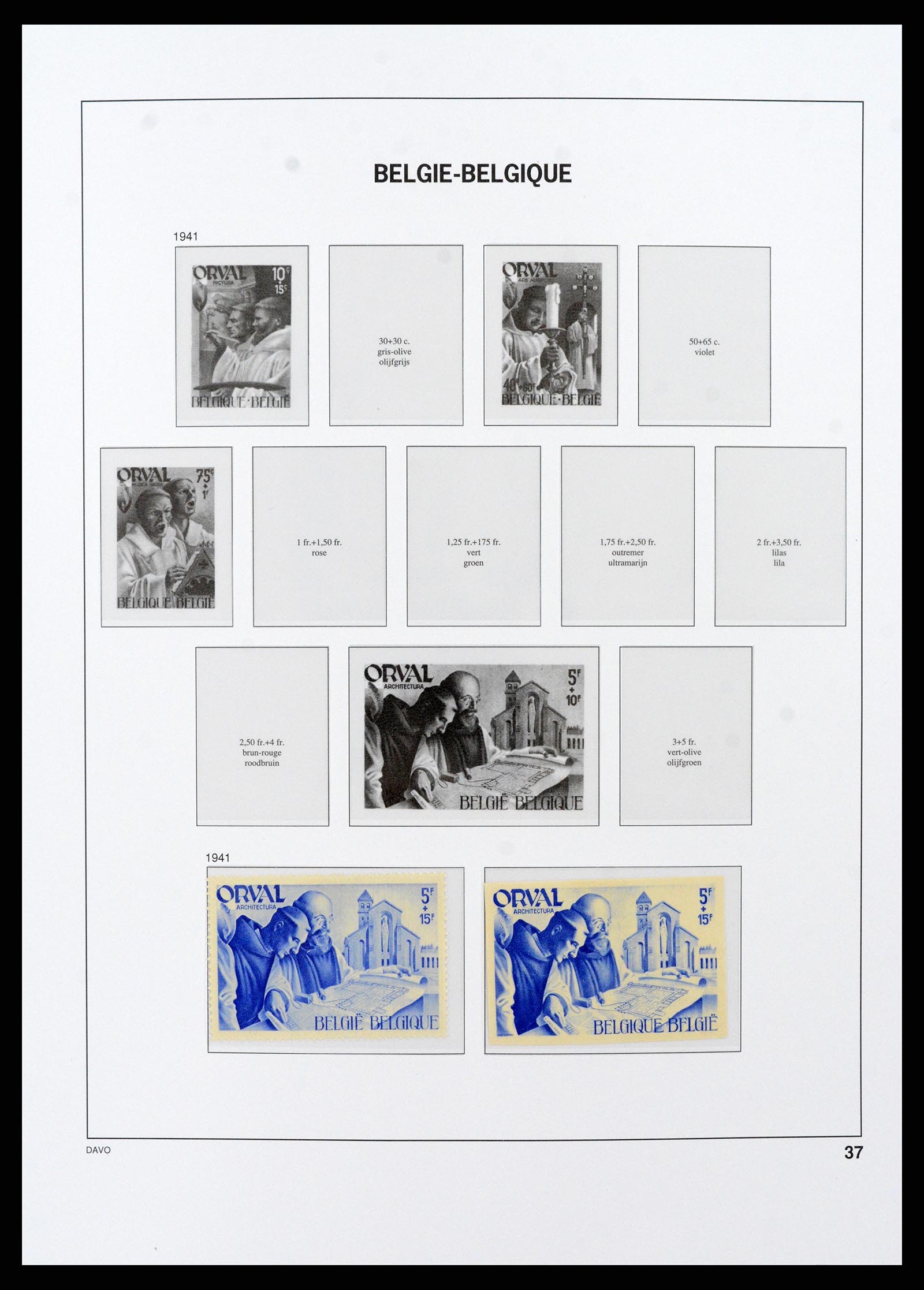 38073 030 - Postzegelverzameling 38073 België 1849-1950.