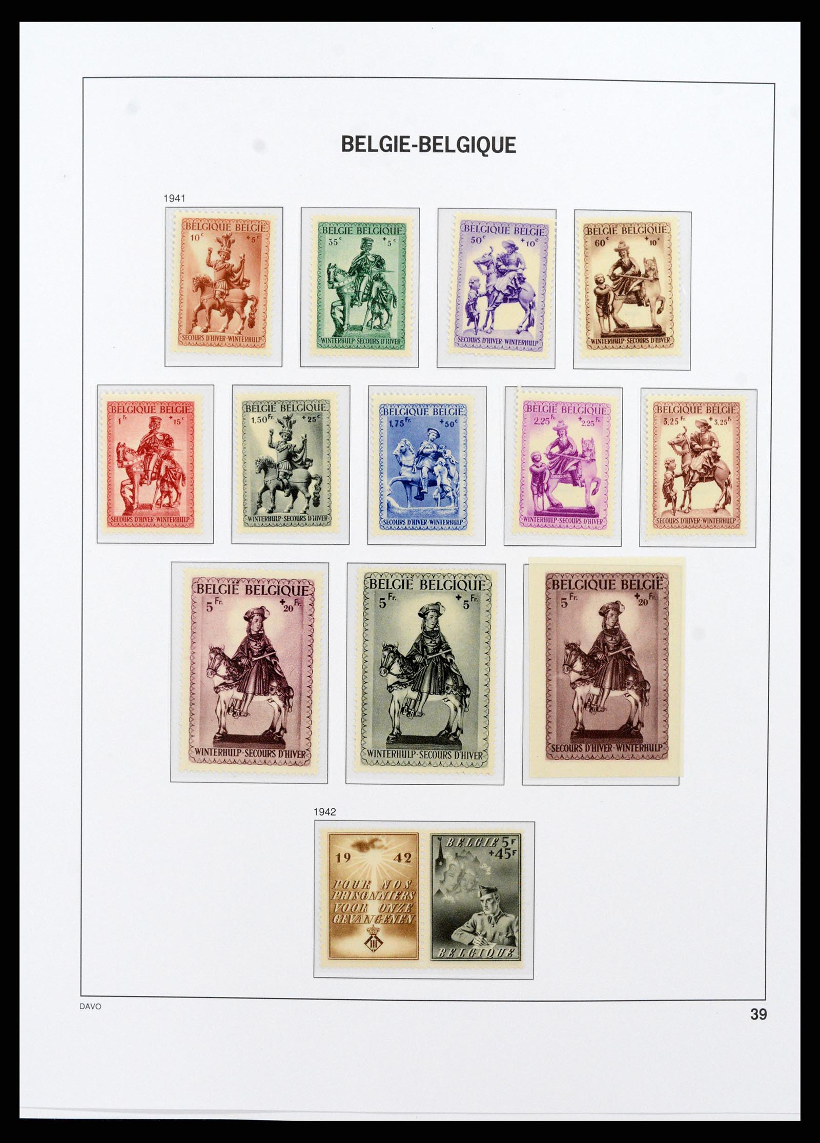 38073 032 - Postzegelverzameling 38073 België 1849-1950.