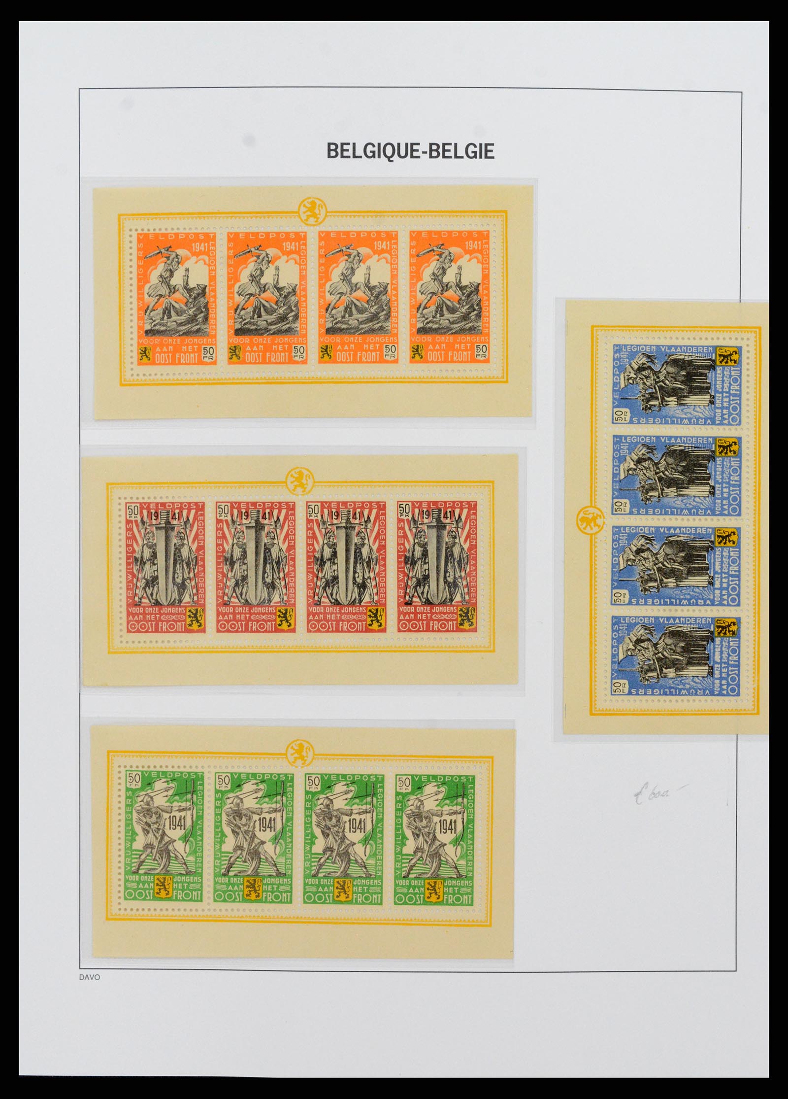 38073 033 - Postzegelverzameling 38073 België 1849-1950.