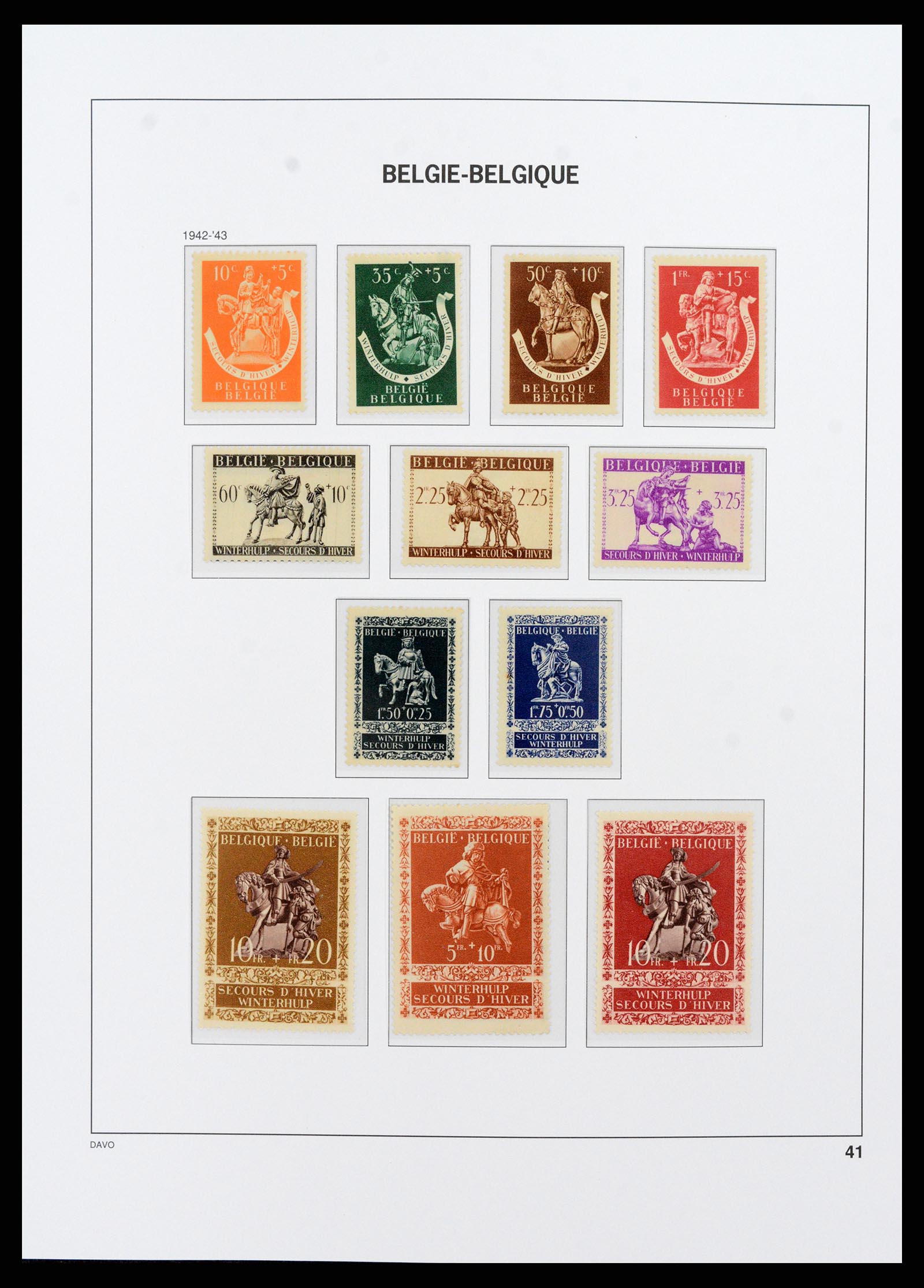 38073 035 - Postzegelverzameling 38073 België 1849-1950.