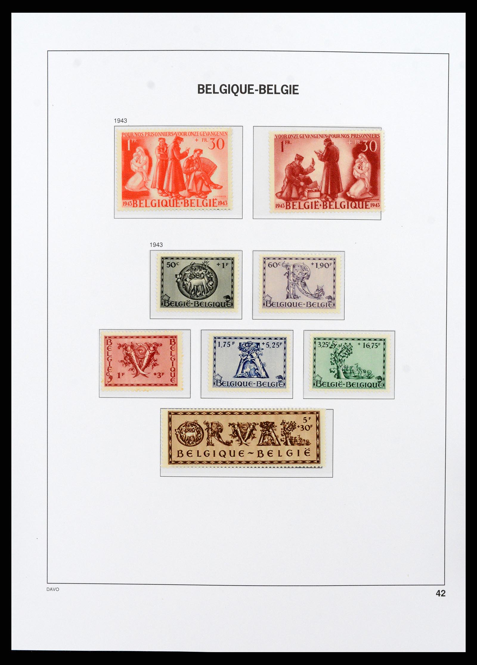 38073 036 - Postzegelverzameling 38073 België 1849-1950.