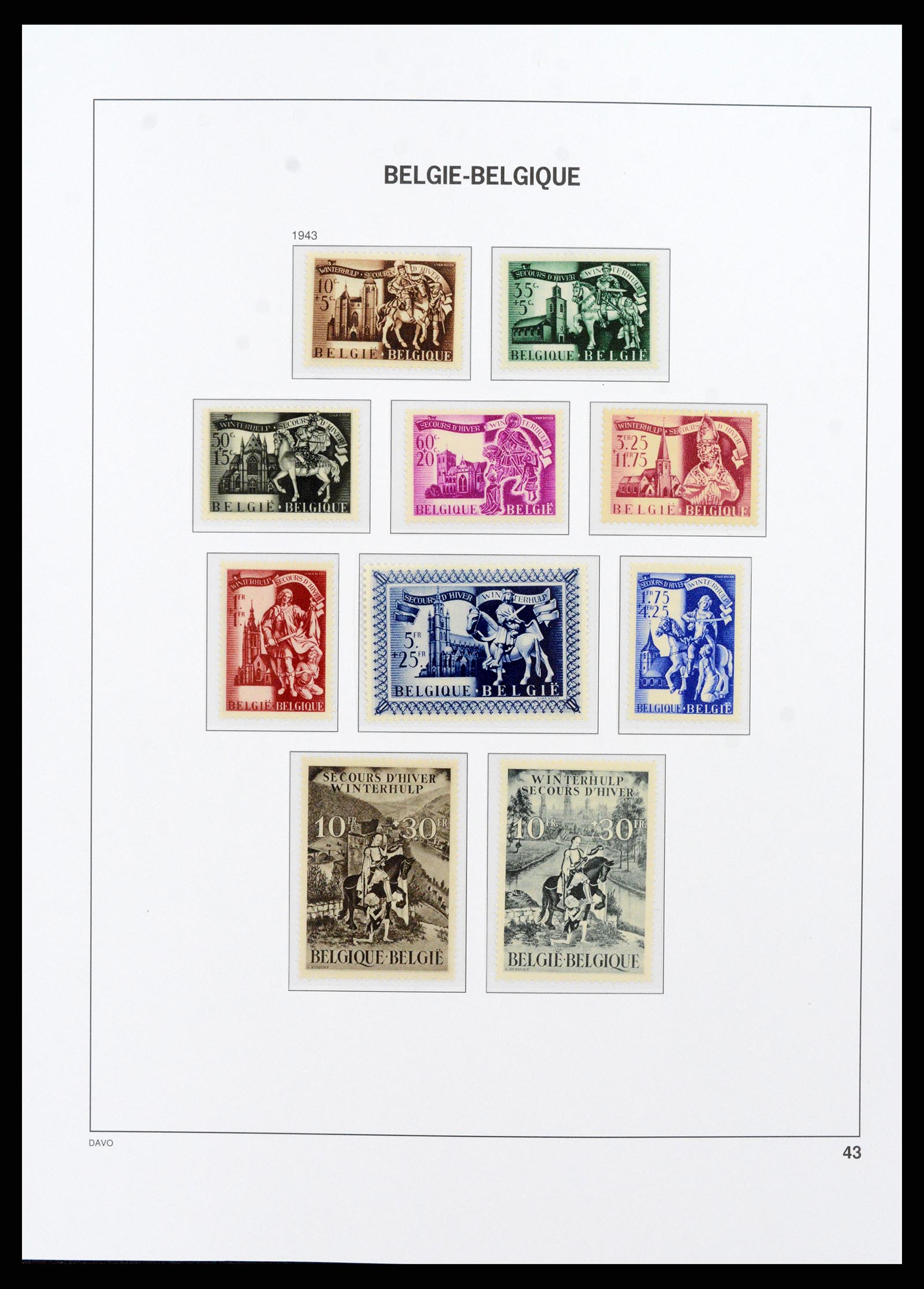 38073 037 - Postzegelverzameling 38073 België 1849-1950.