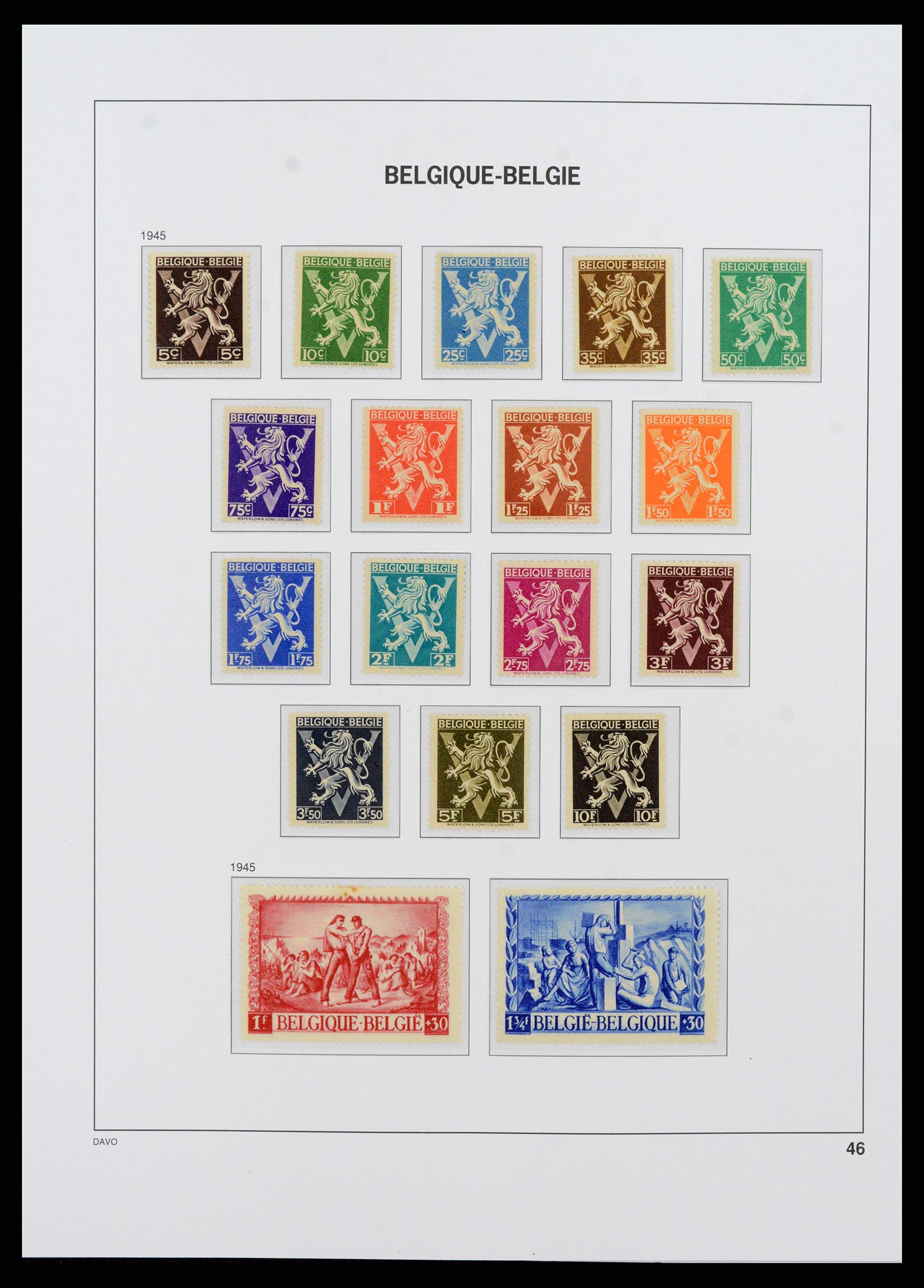 38073 040 - Postzegelverzameling 38073 België 1849-1950.