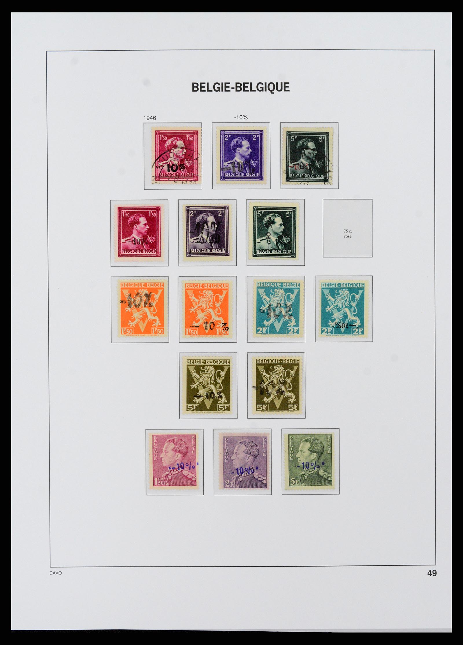 38073 043 - Stamp collection 38073 Belgium 1849-1950.