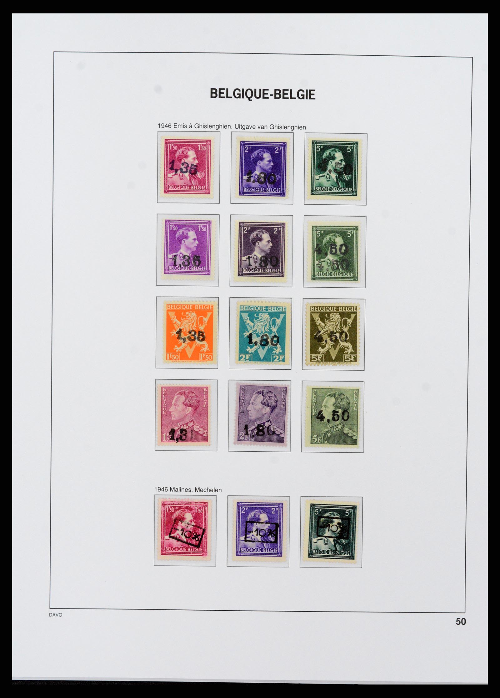 38073 044 - Postzegelverzameling 38073 België 1849-1950.