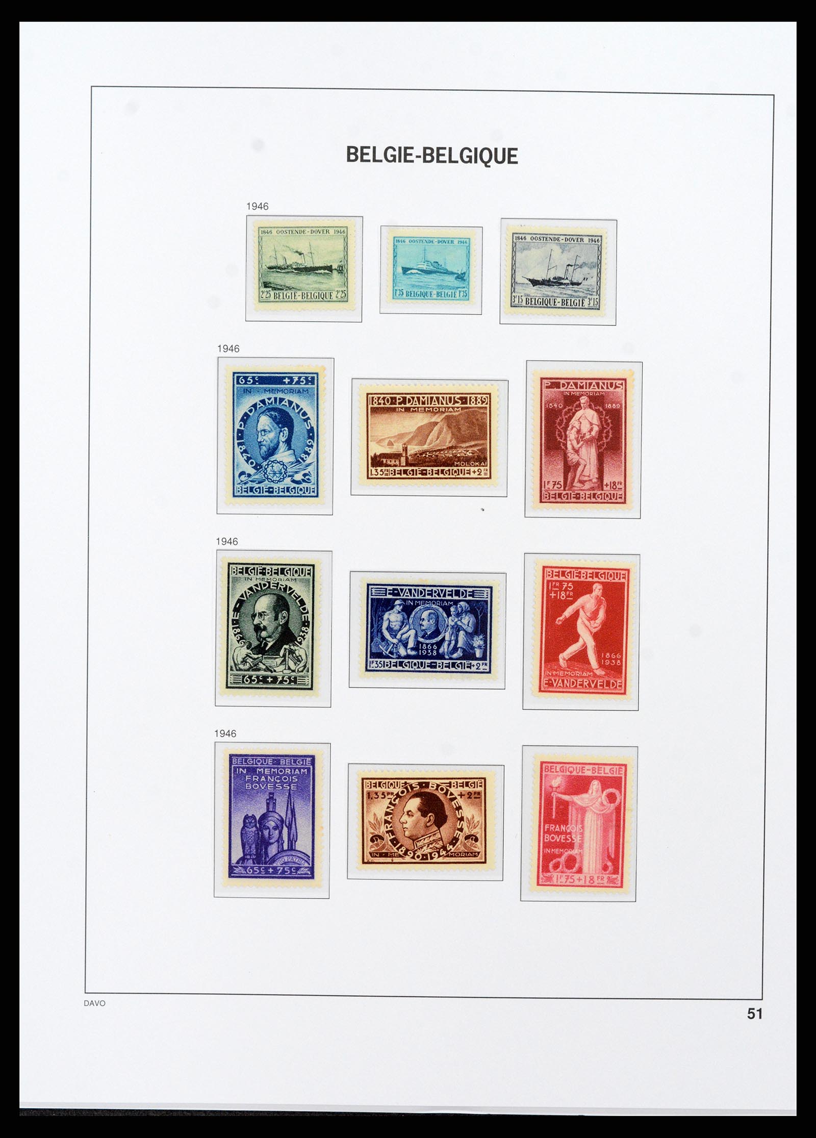 38073 045 - Postzegelverzameling 38073 België 1849-1950.