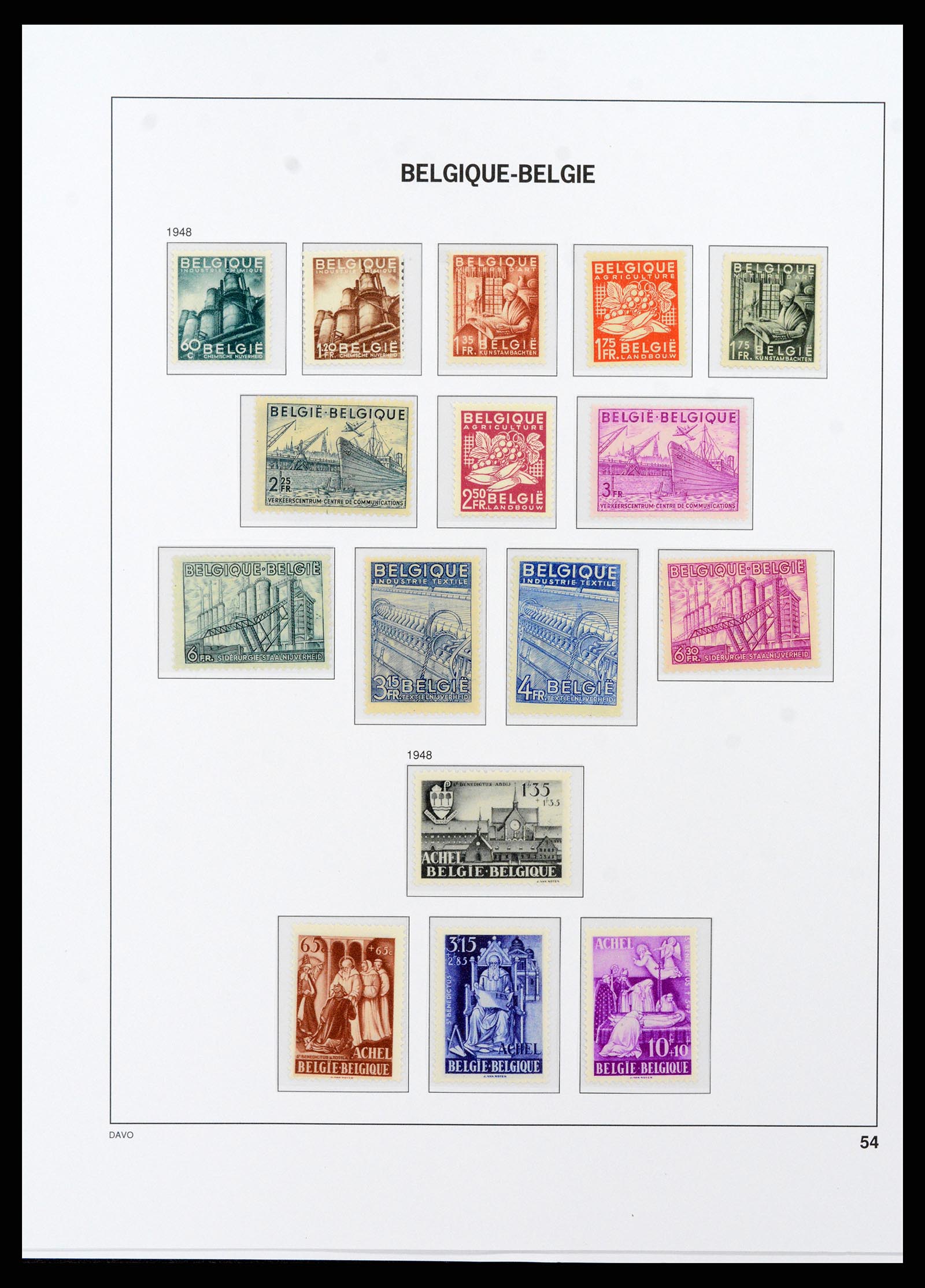 38073 048 - Postzegelverzameling 38073 België 1849-1950.