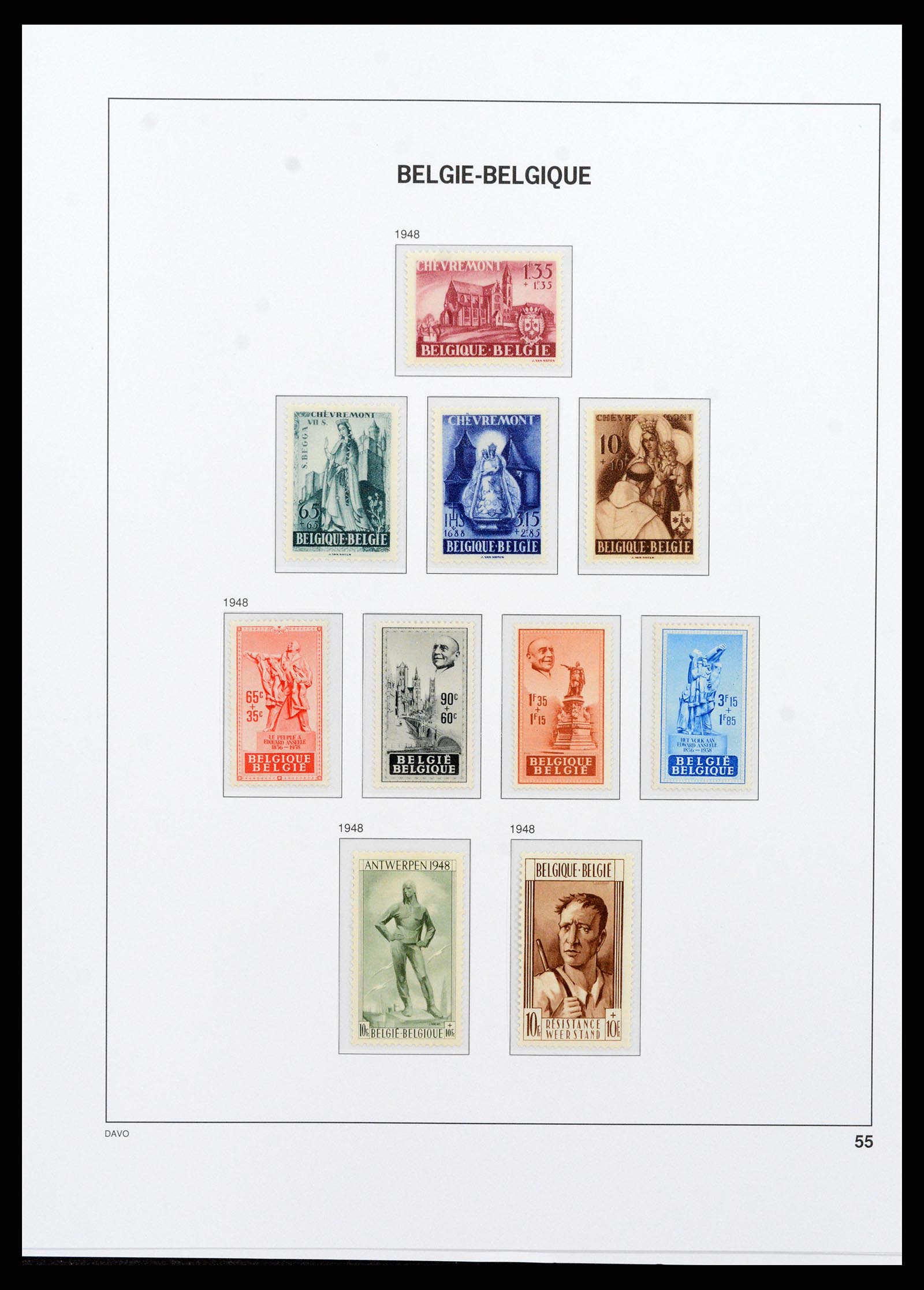 38073 049 - Postzegelverzameling 38073 België 1849-1950.