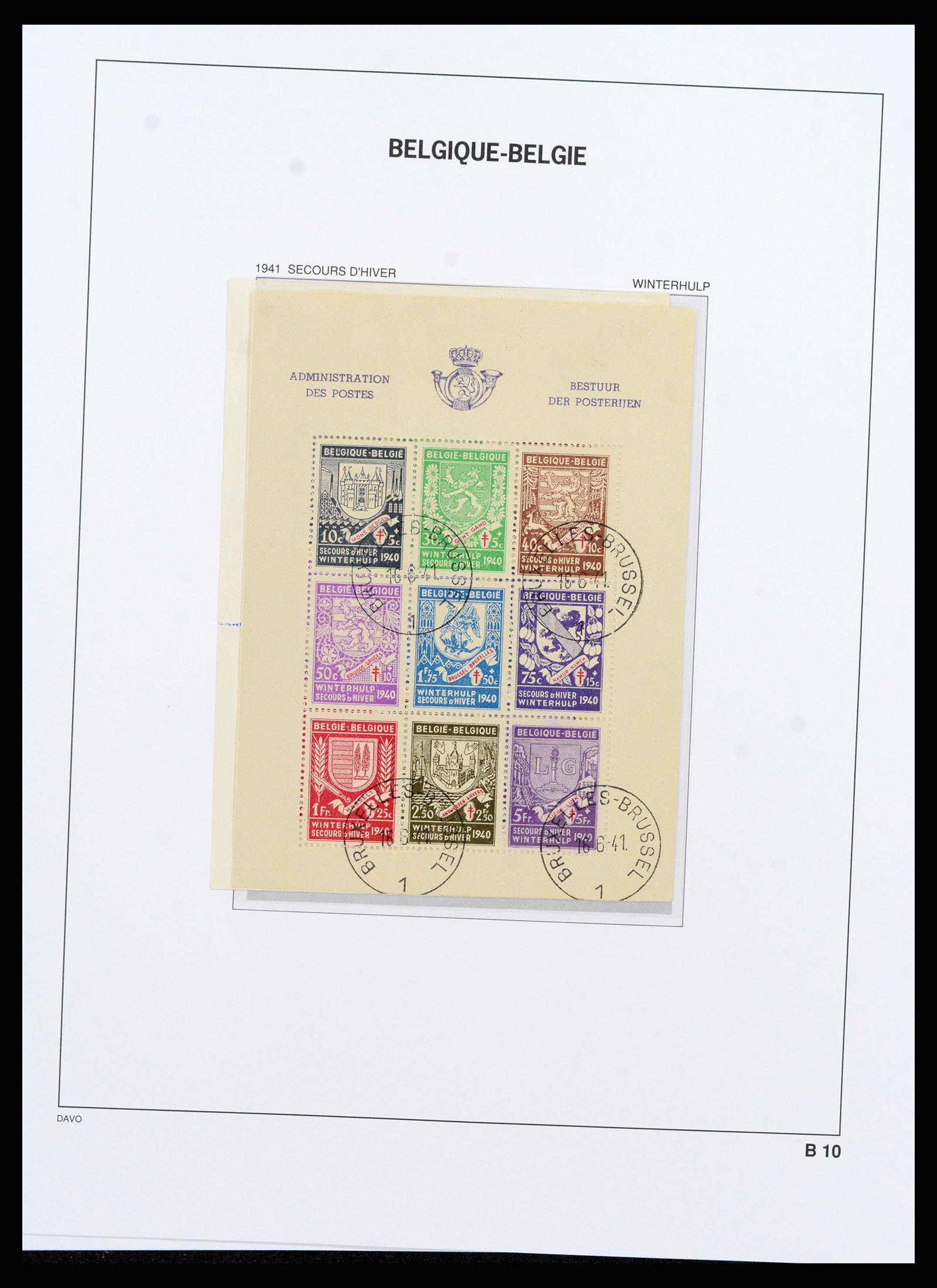 38073 056 - Postzegelverzameling 38073 België 1849-1950.