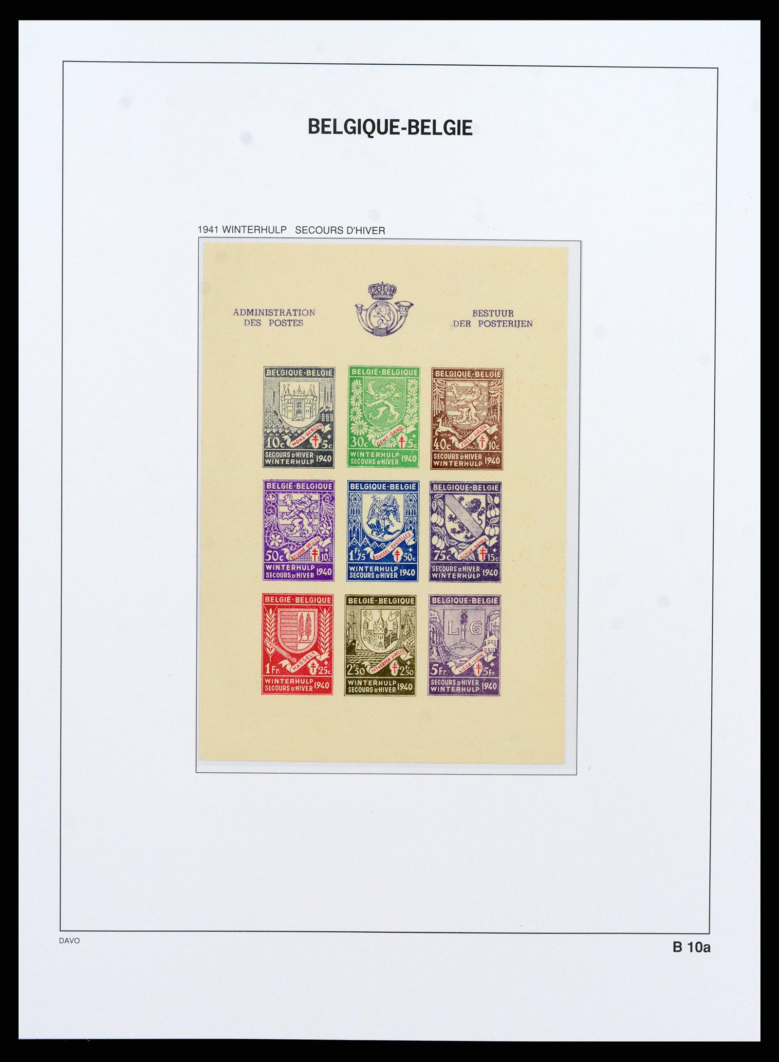38073 057 - Postzegelverzameling 38073 België 1849-1950.