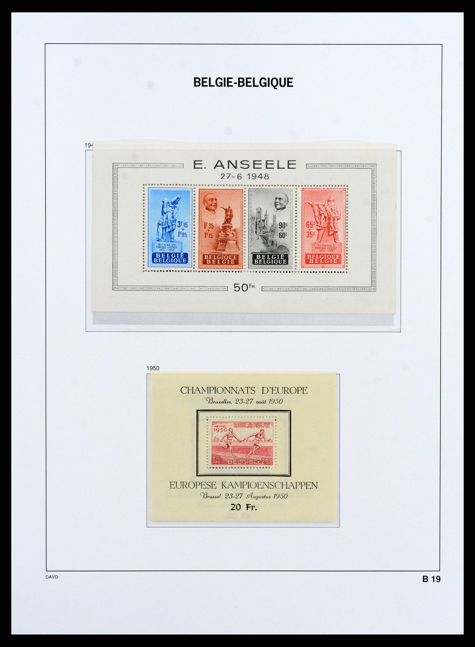 38073 066 - Postzegelverzameling 38073 België 1849-1950.