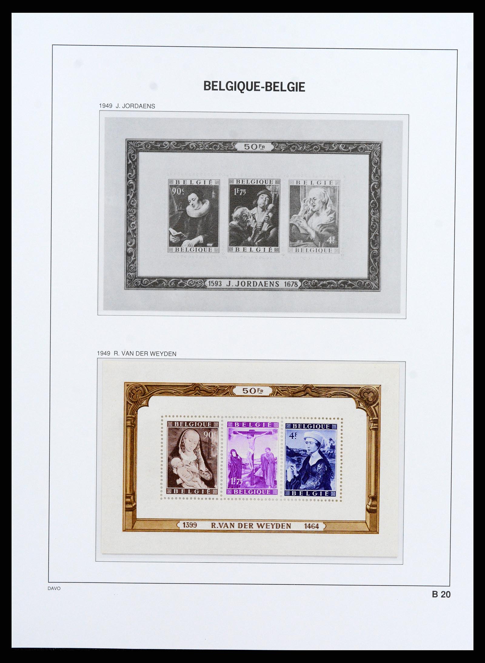 38073 067 - Postzegelverzameling 38073 België 1849-1950.