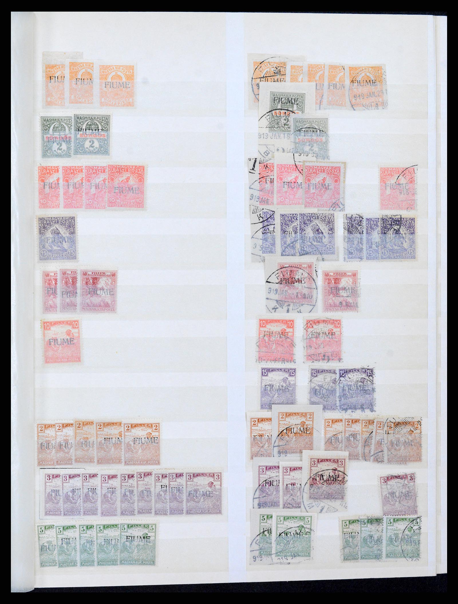 38074 0001 - Postzegelverzameling 38074 Fiume 1918-1924.