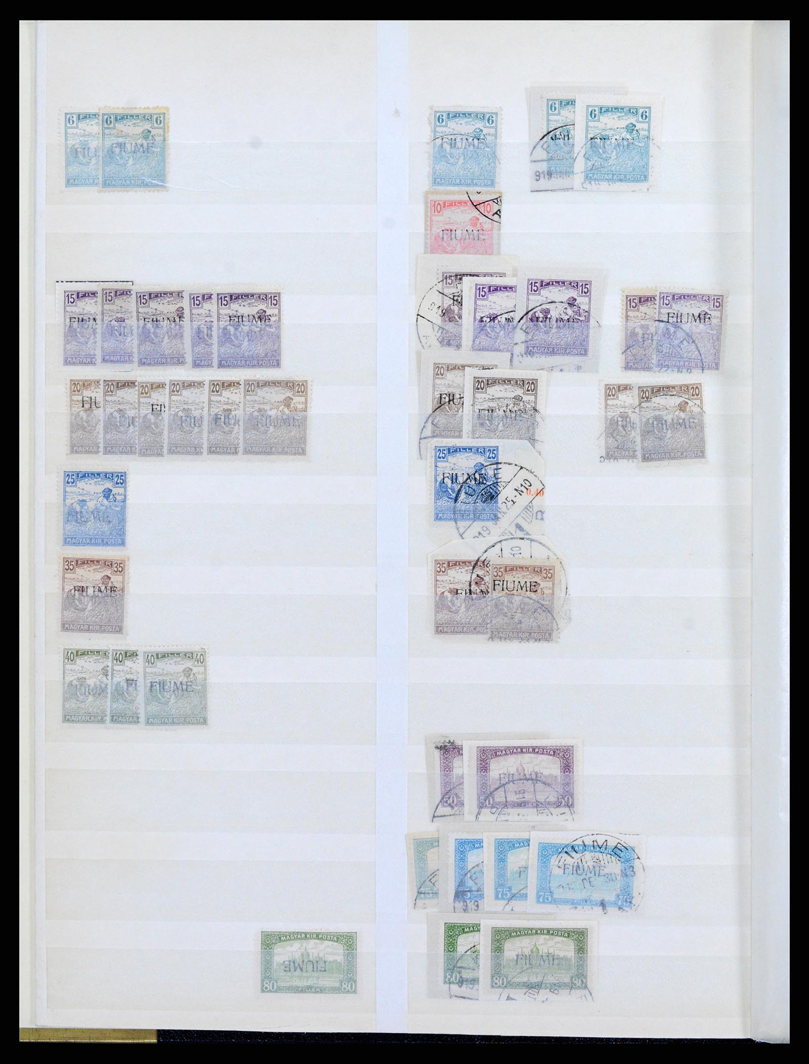 38074 0002 - Postzegelverzameling 38074 Fiume 1918-1924.