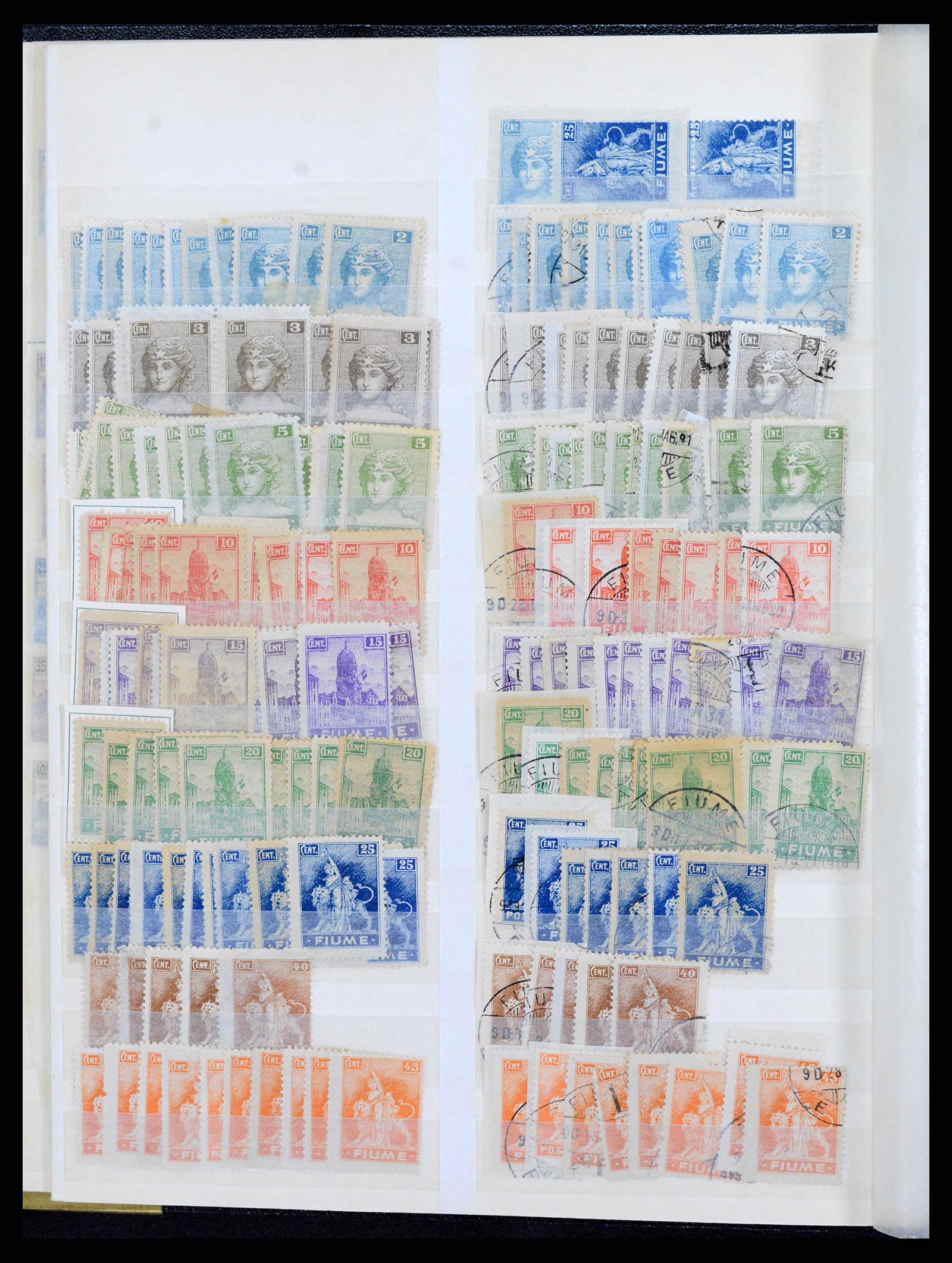 38074 0004 - Postzegelverzameling 38074 Fiume 1918-1924.