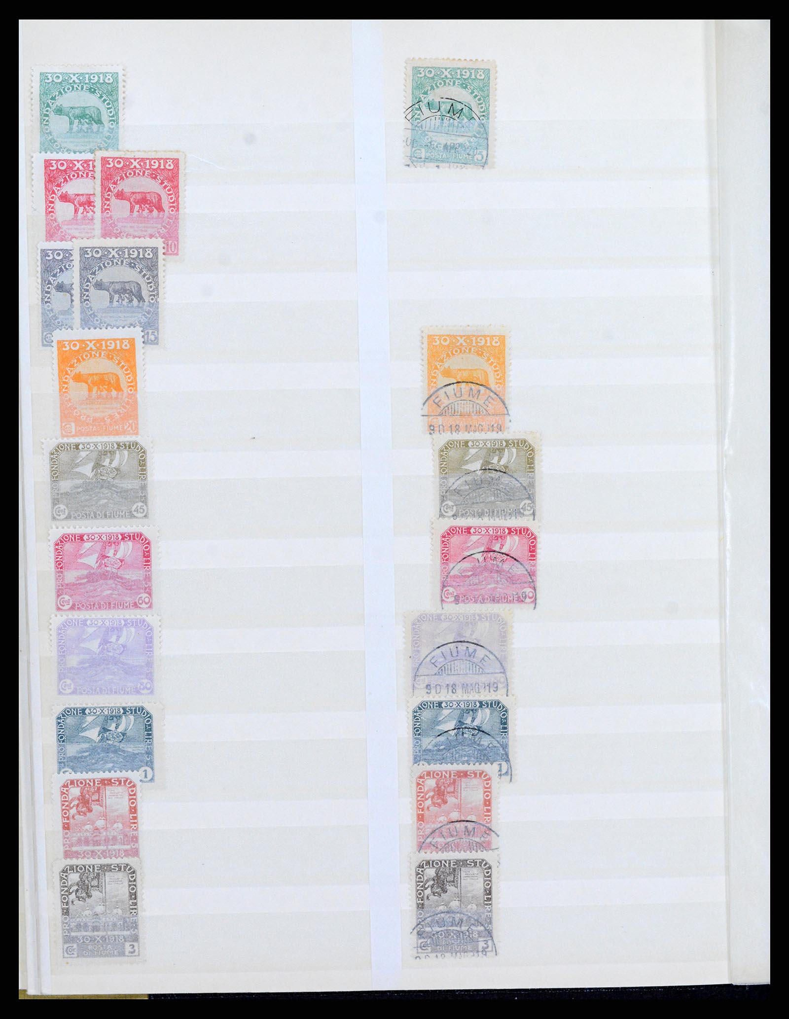 38074 0006 - Postzegelverzameling 38074 Fiume 1918-1924.