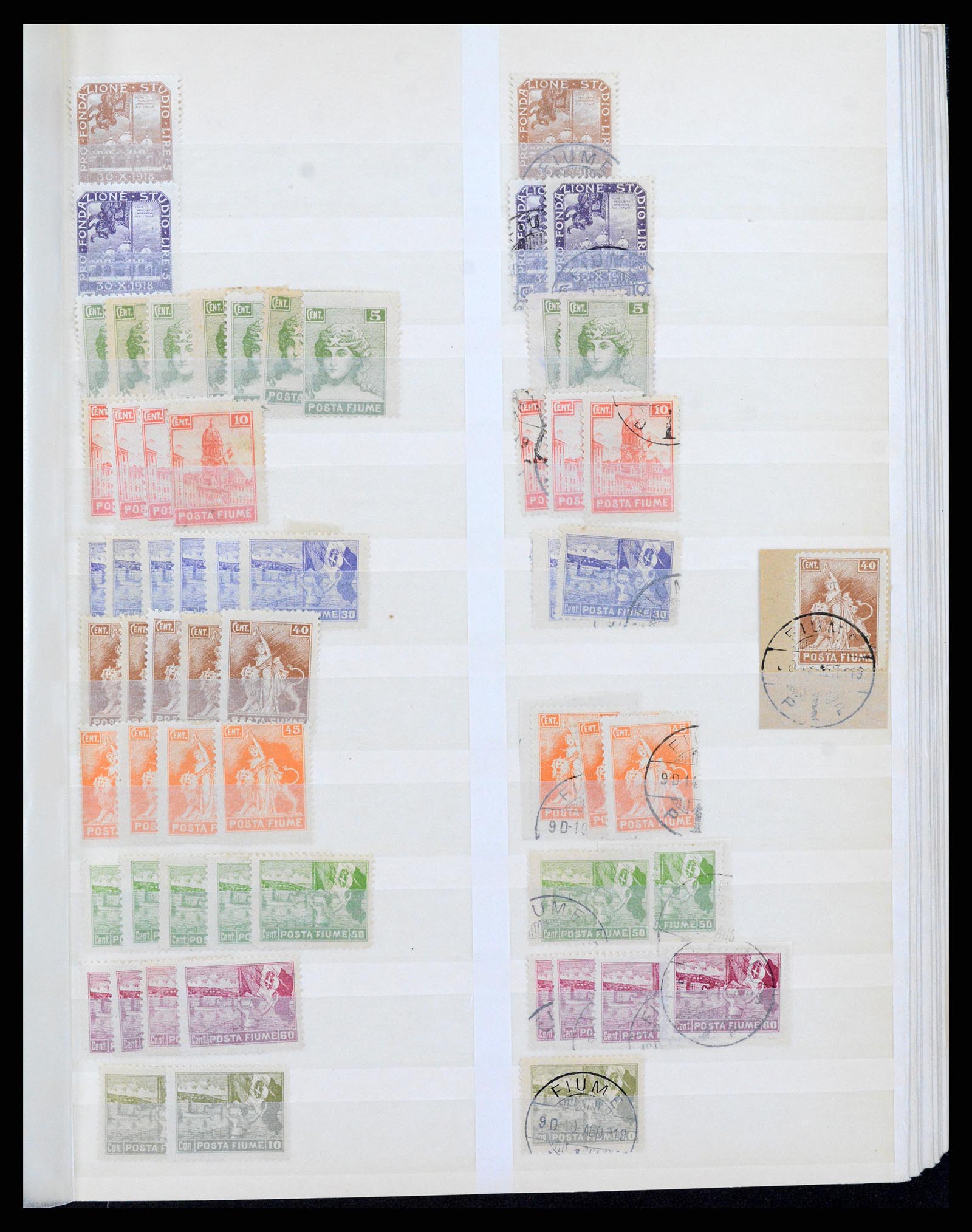 38074 0007 - Postzegelverzameling 38074 Fiume 1918-1924.