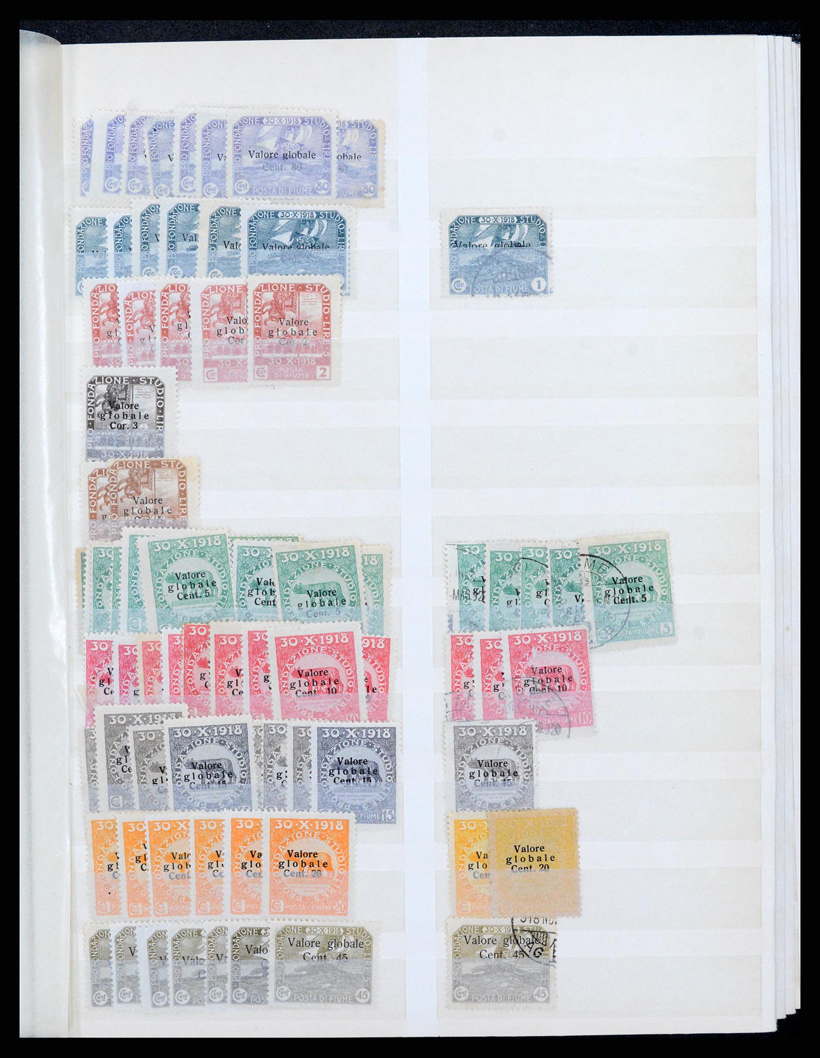 38074 0009 - Postzegelverzameling 38074 Fiume 1918-1924.