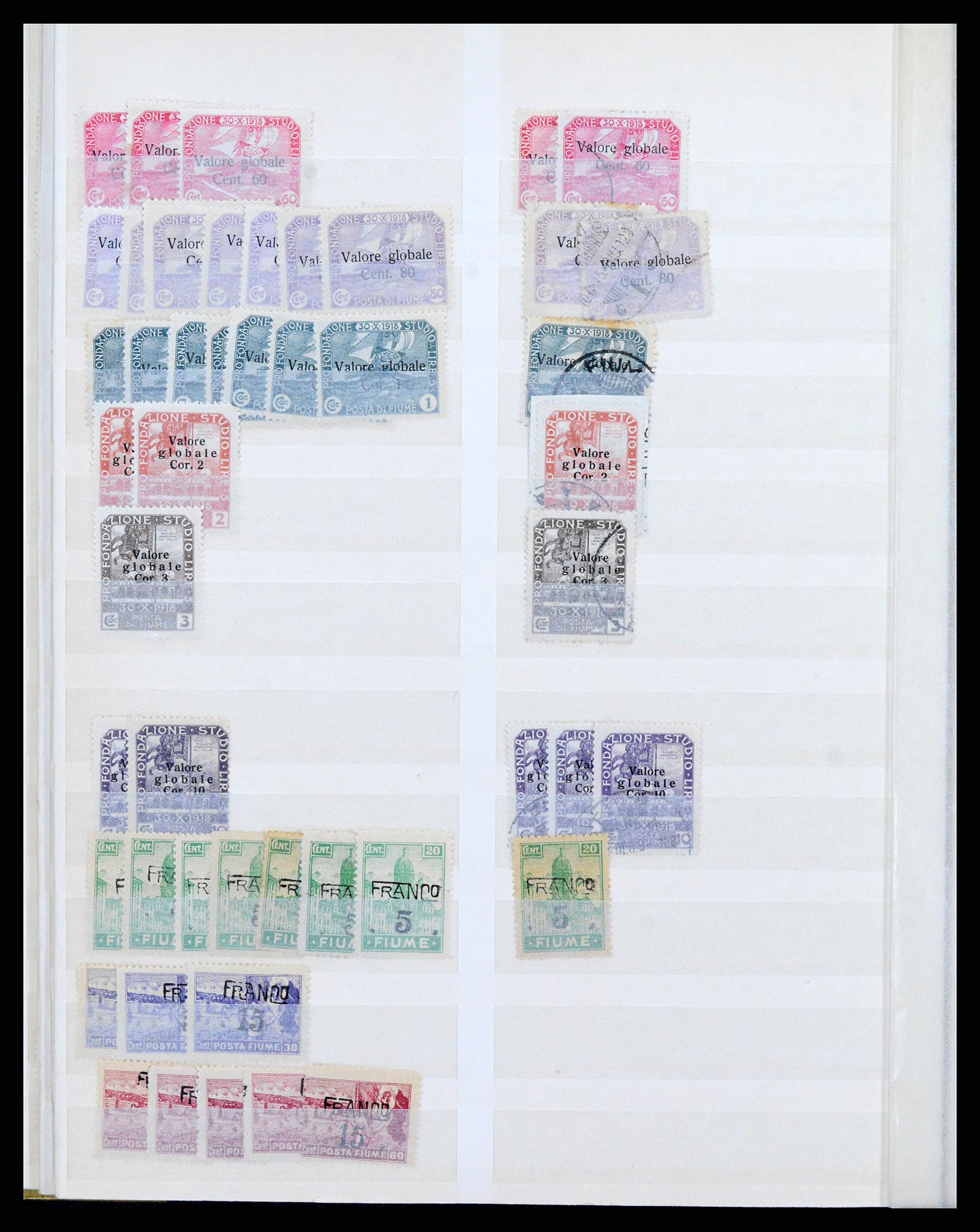 38074 0010 - Postzegelverzameling 38074 Fiume 1918-1924.