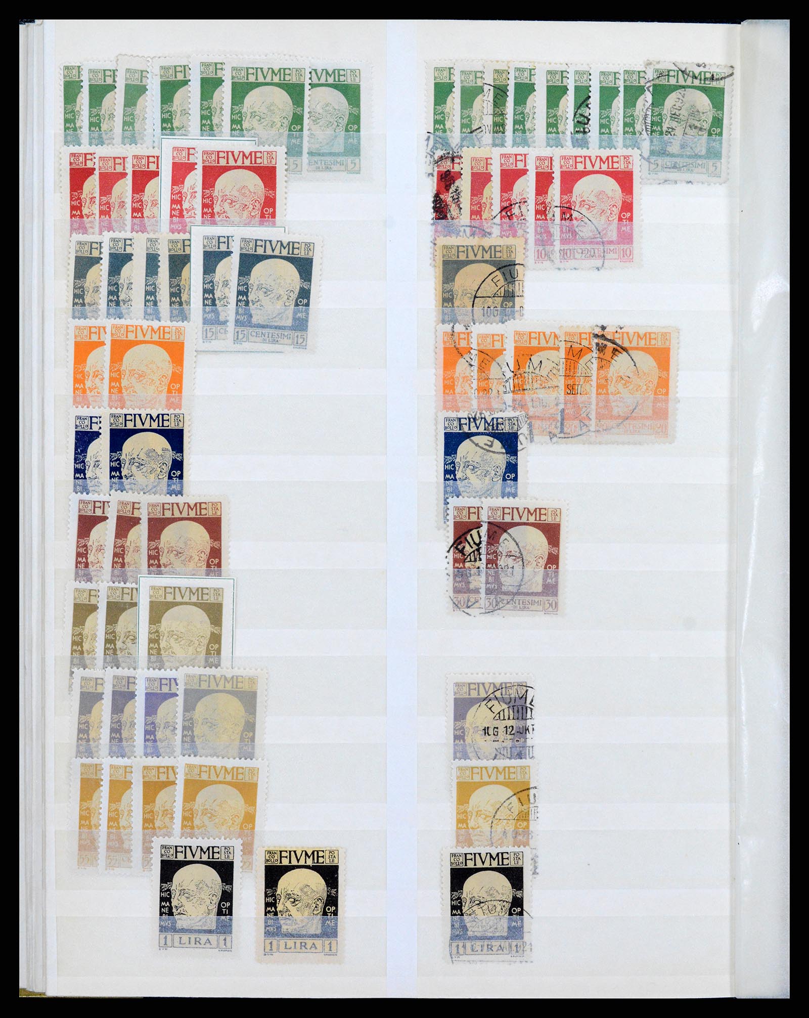 38074 0012 - Postzegelverzameling 38074 Fiume 1918-1924.
