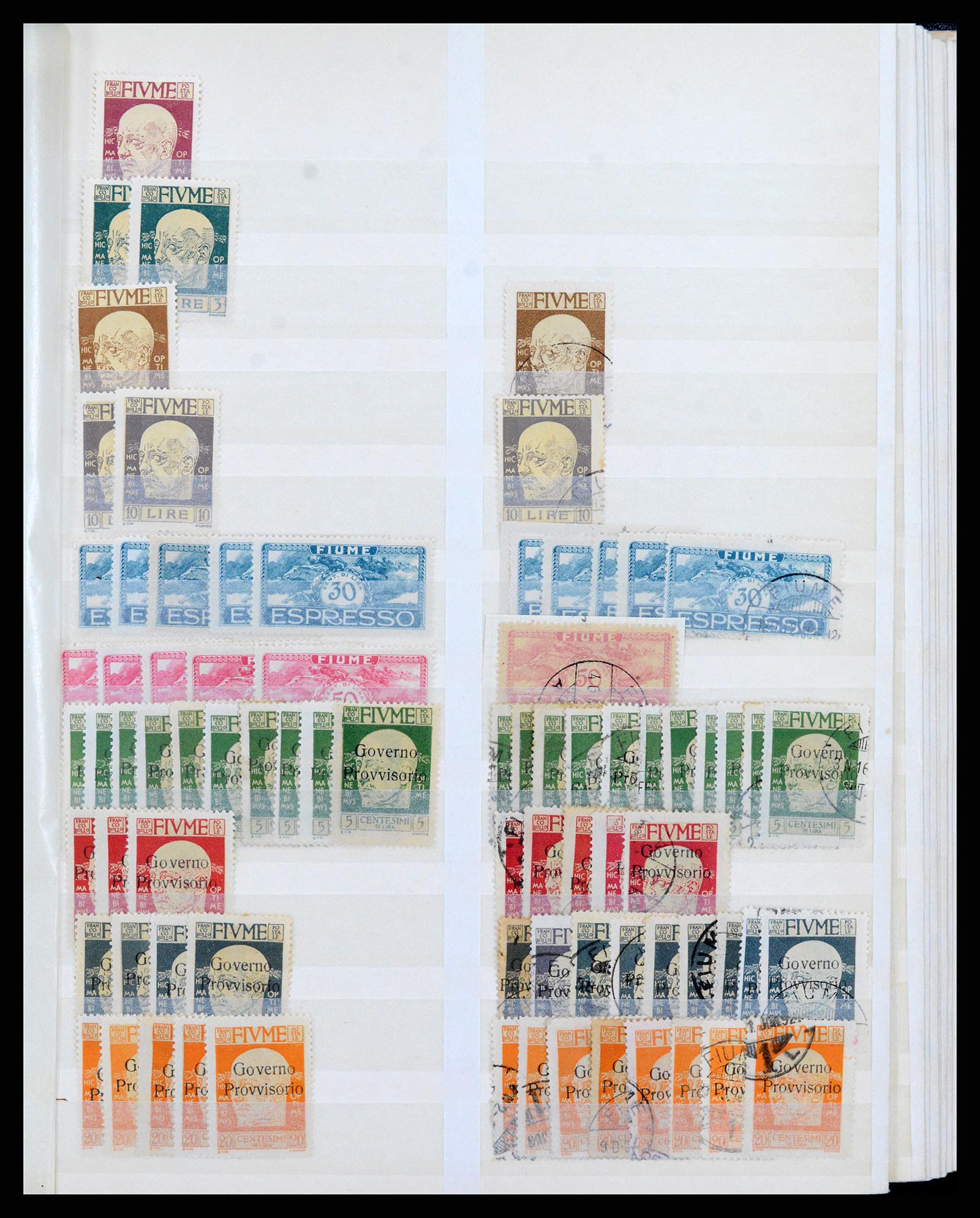 38074 0013 - Postzegelverzameling 38074 Fiume 1918-1924.