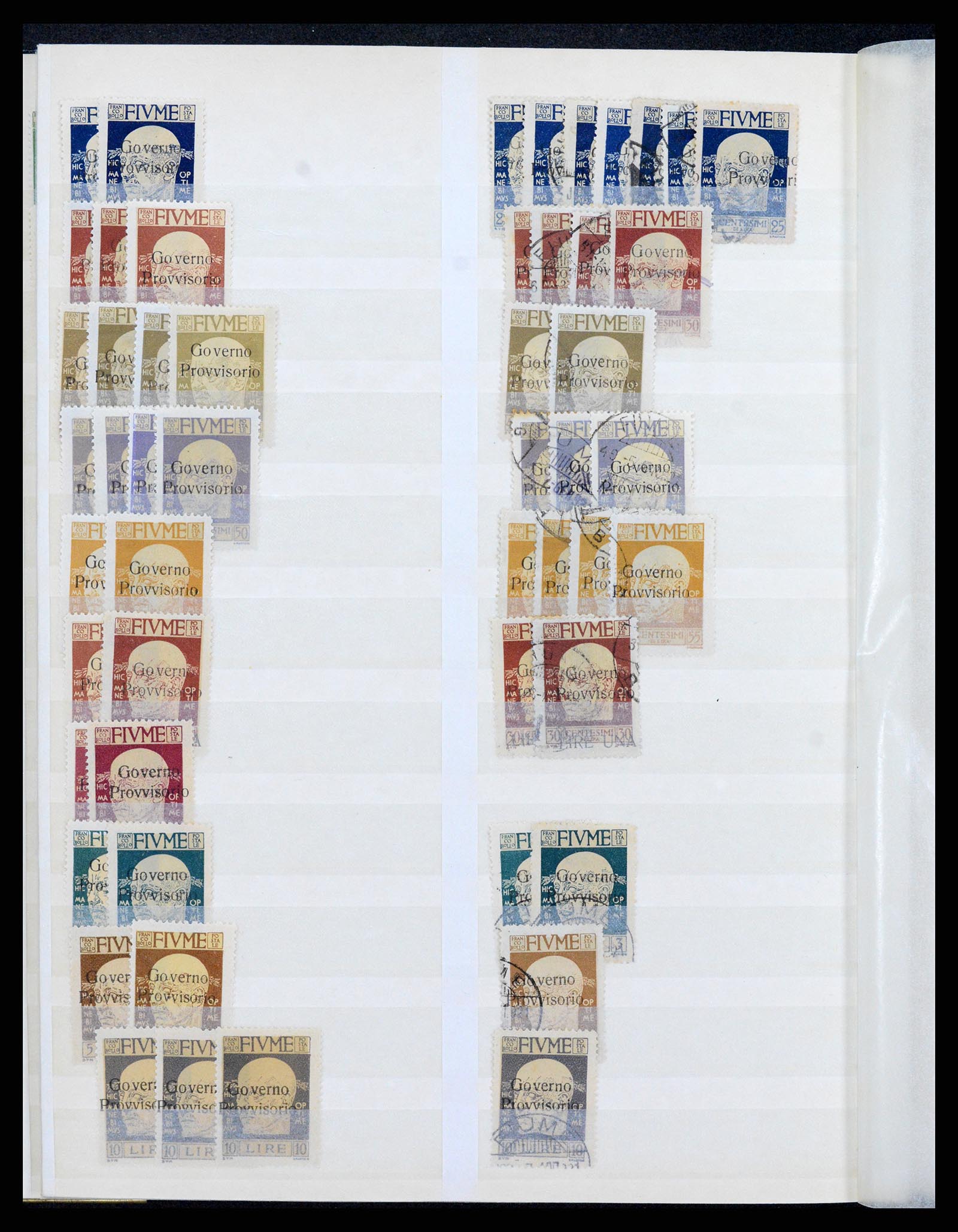 38074 0014 - Postzegelverzameling 38074 Fiume 1918-1924.