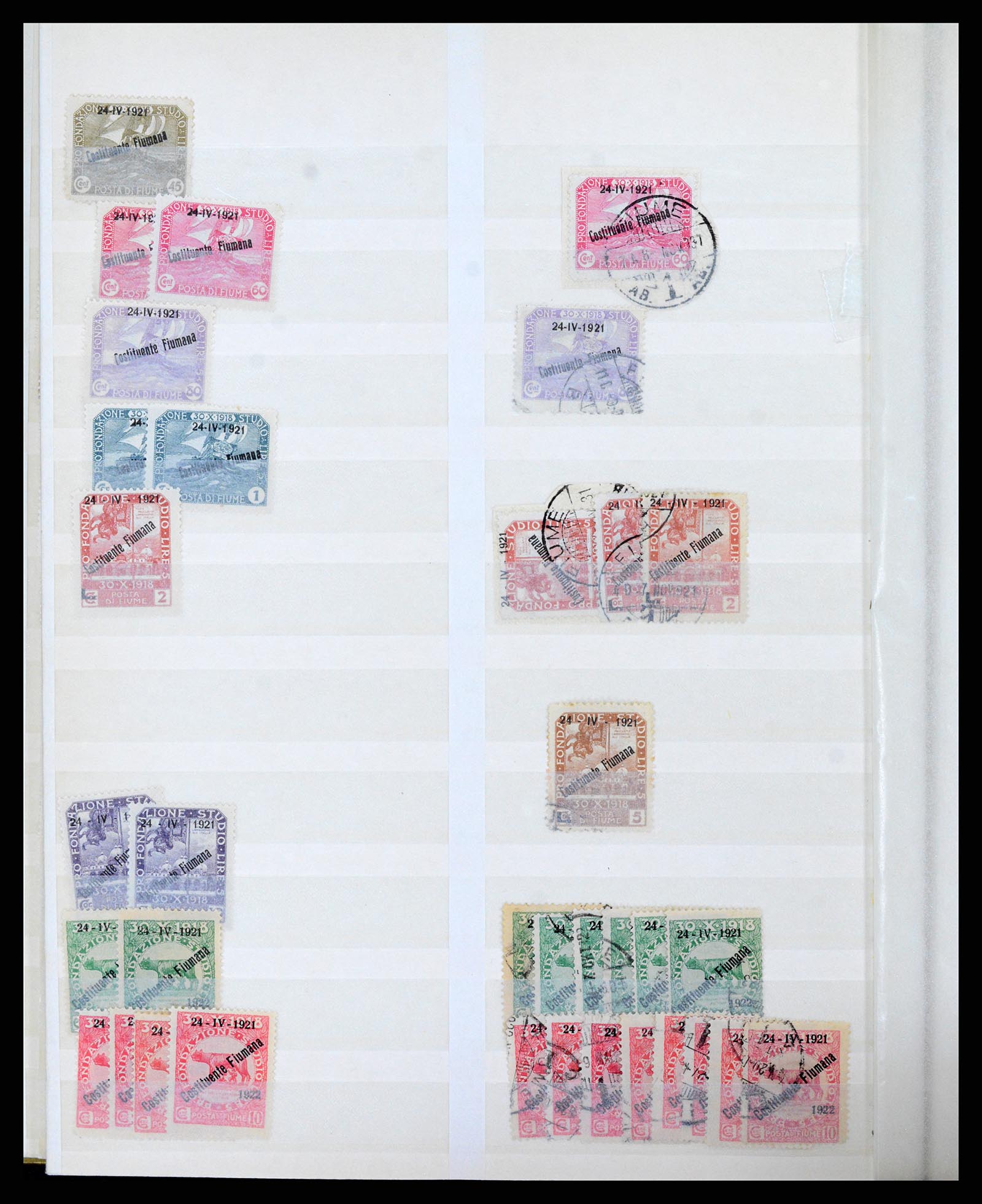 38074 0016 - Postzegelverzameling 38074 Fiume 1918-1924.