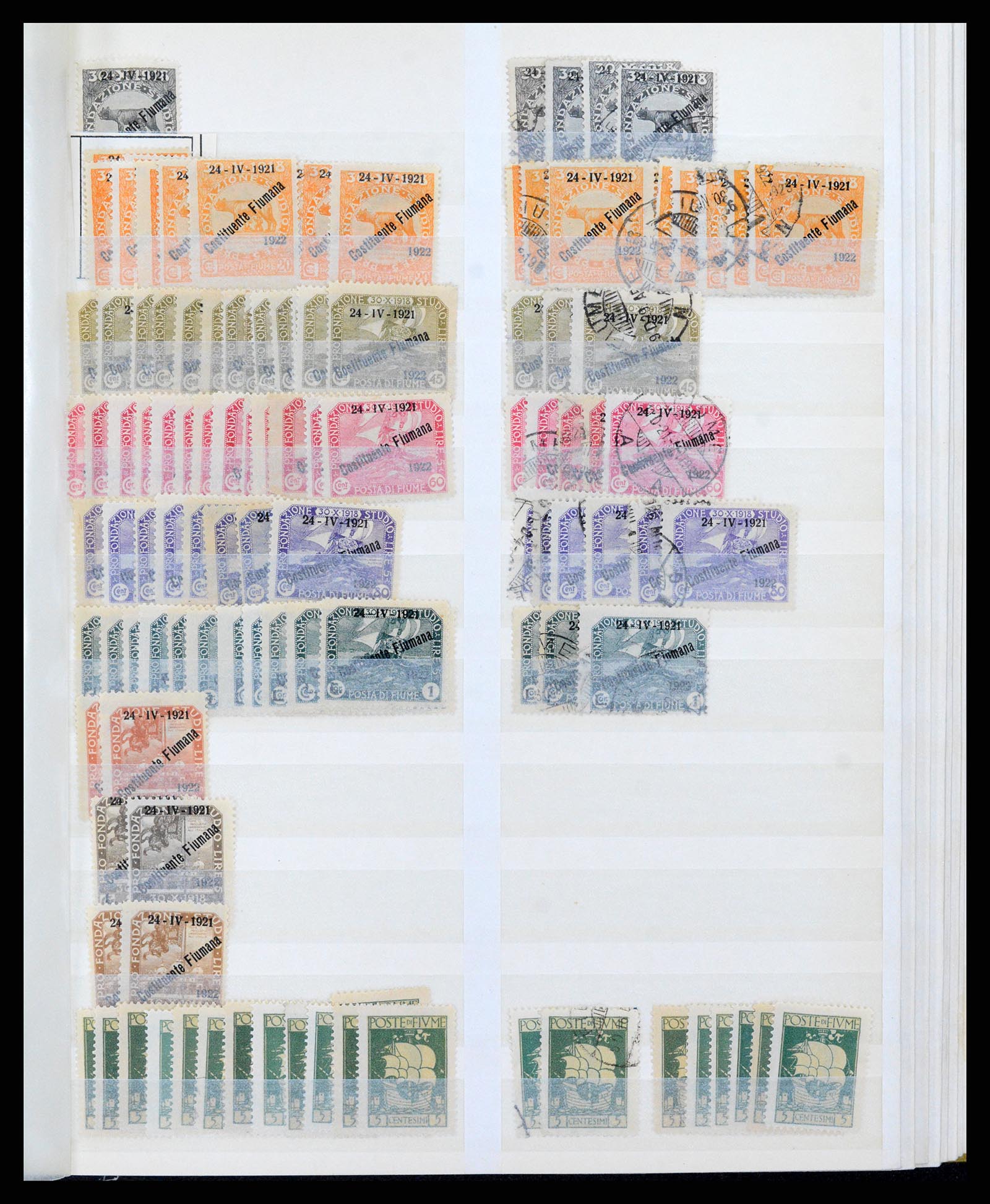 38074 0017 - Postzegelverzameling 38074 Fiume 1918-1924.
