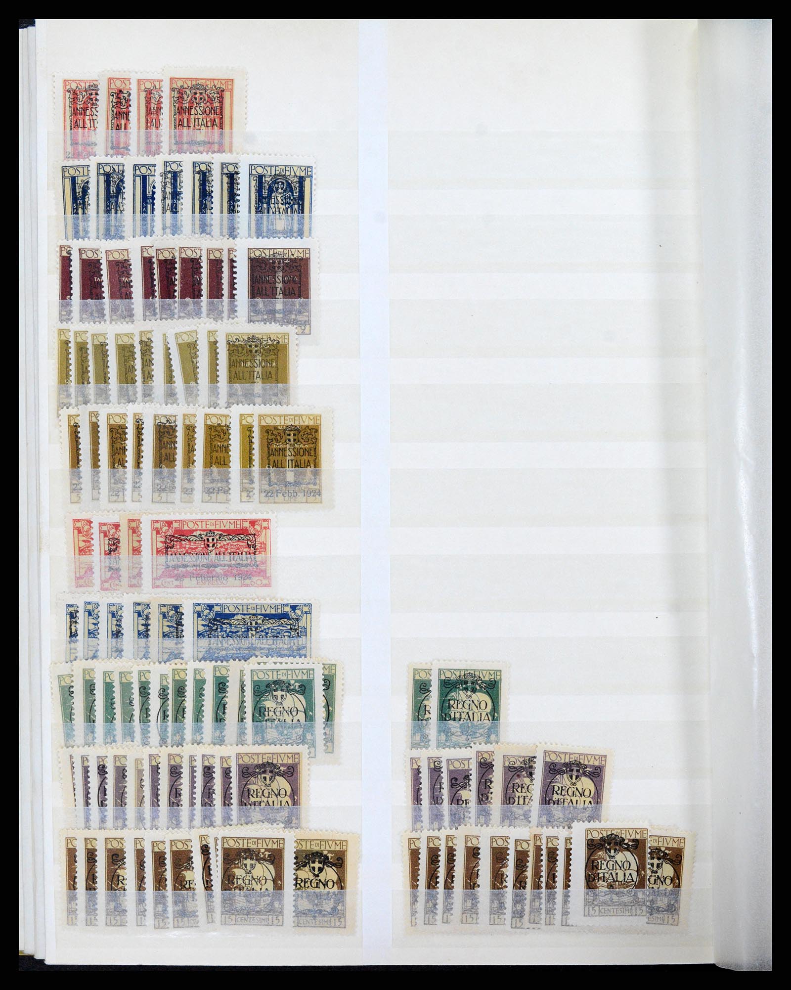 38074 0020 - Postzegelverzameling 38074 Fiume 1918-1924.