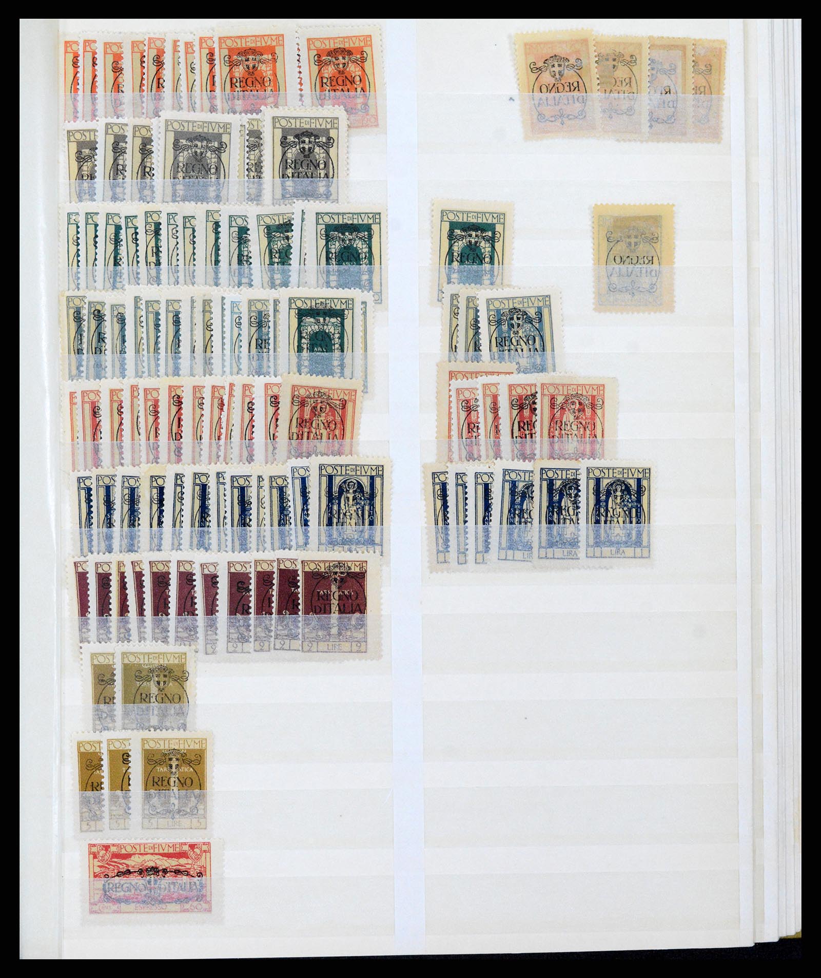 38074 0021 - Postzegelverzameling 38074 Fiume 1918-1924.