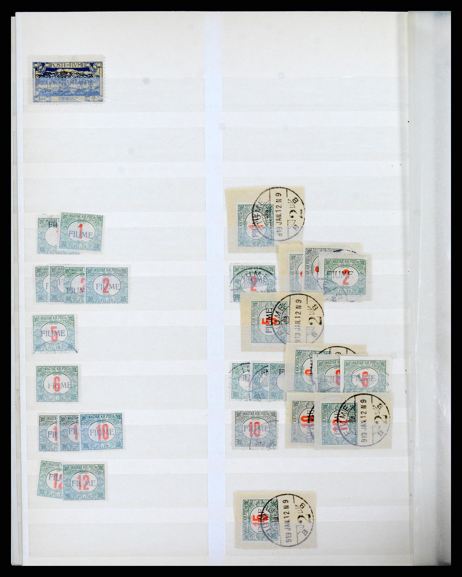 38074 0022 - Postzegelverzameling 38074 Fiume 1918-1924.