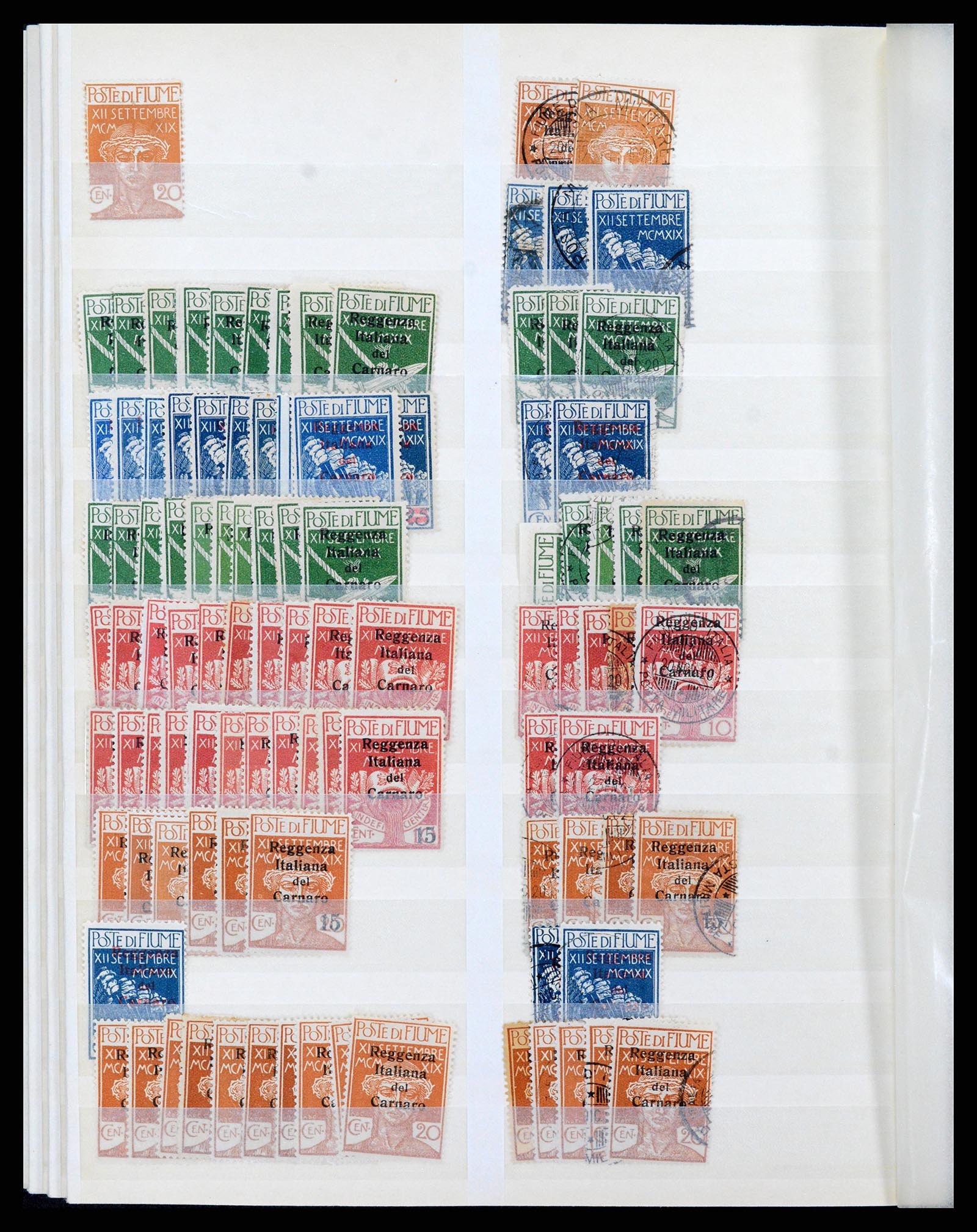 38074 0026 - Postzegelverzameling 38074 Fiume 1918-1924.