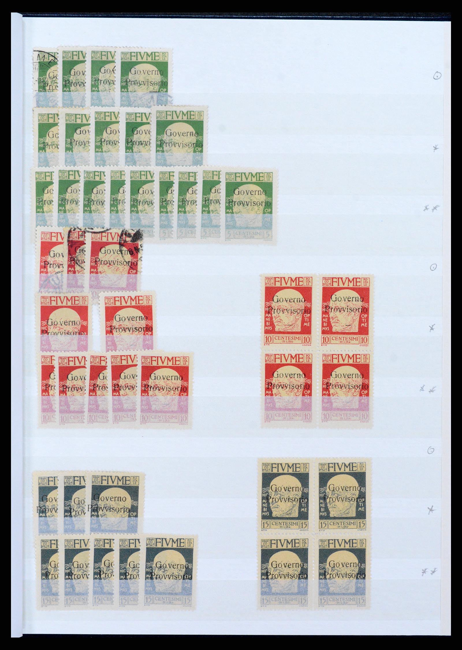 38074 0030 - Postzegelverzameling 38074 Fiume 1918-1924.