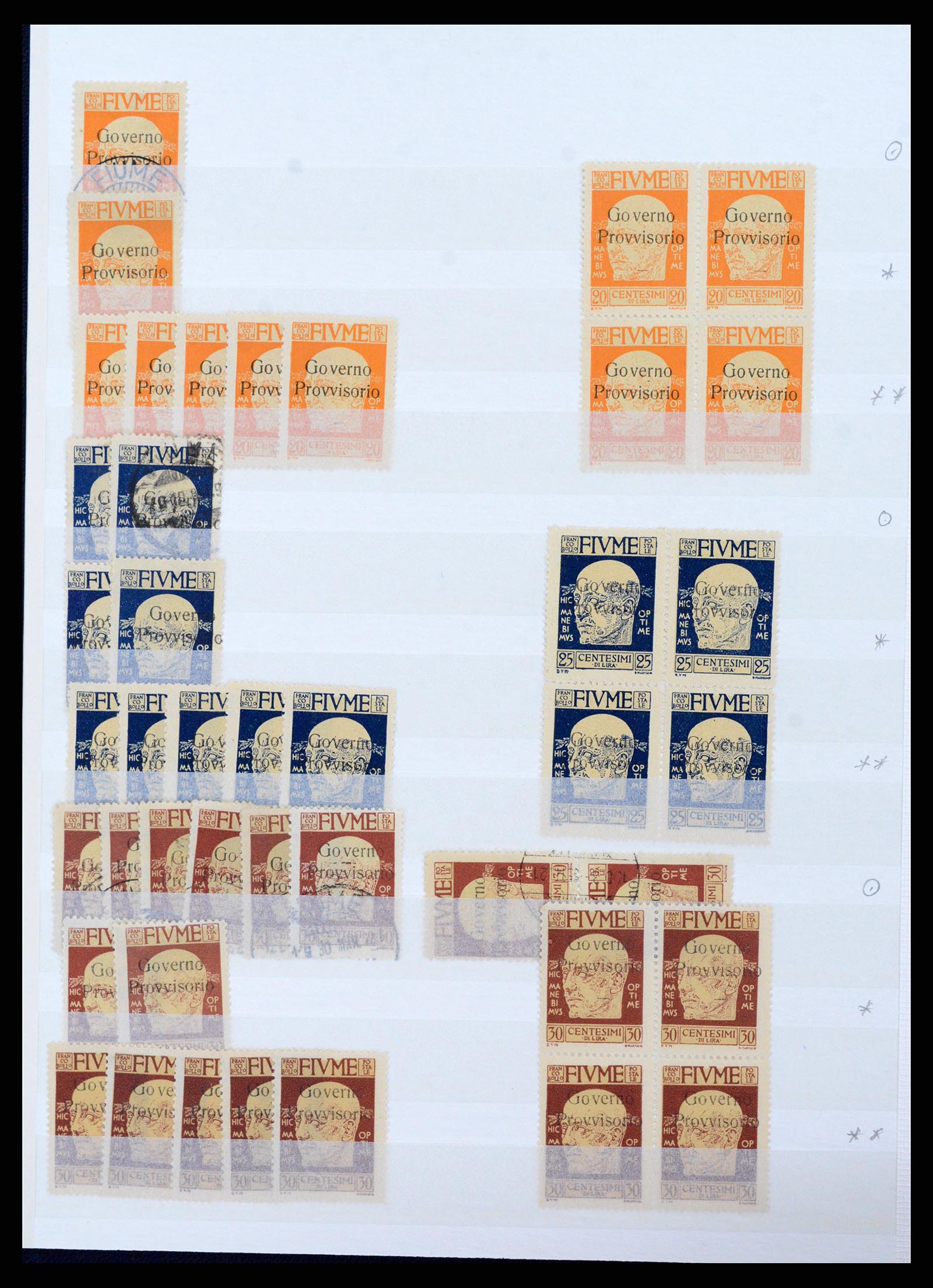 38074 0031 - Postzegelverzameling 38074 Fiume 1918-1924.