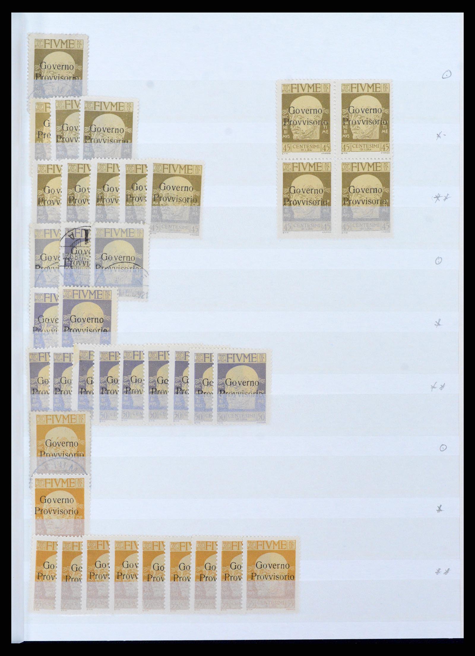 38074 0032 - Postzegelverzameling 38074 Fiume 1918-1924.