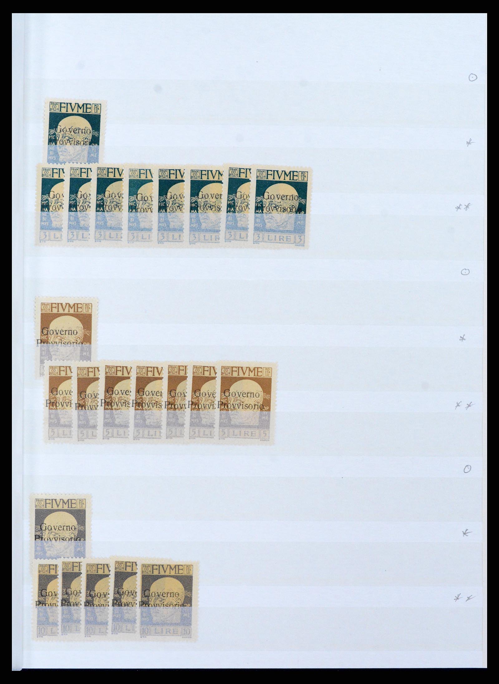 38074 0034 - Postzegelverzameling 38074 Fiume 1918-1924.