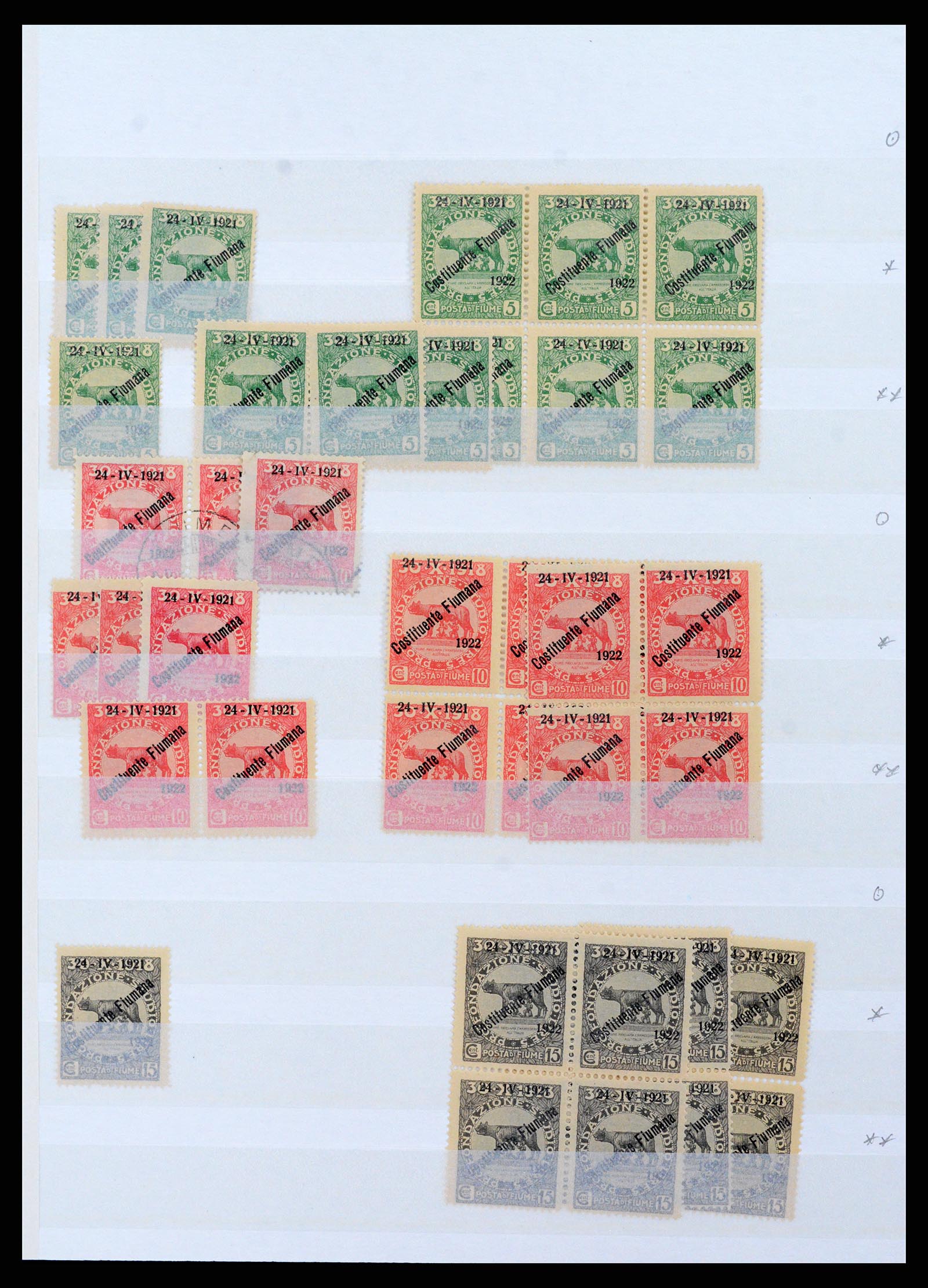 38074 0035 - Postzegelverzameling 38074 Fiume 1918-1924.