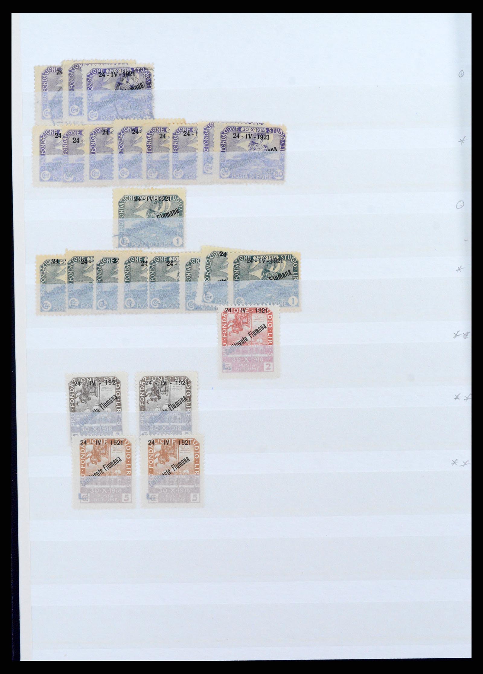 38074 0037 - Postzegelverzameling 38074 Fiume 1918-1924.