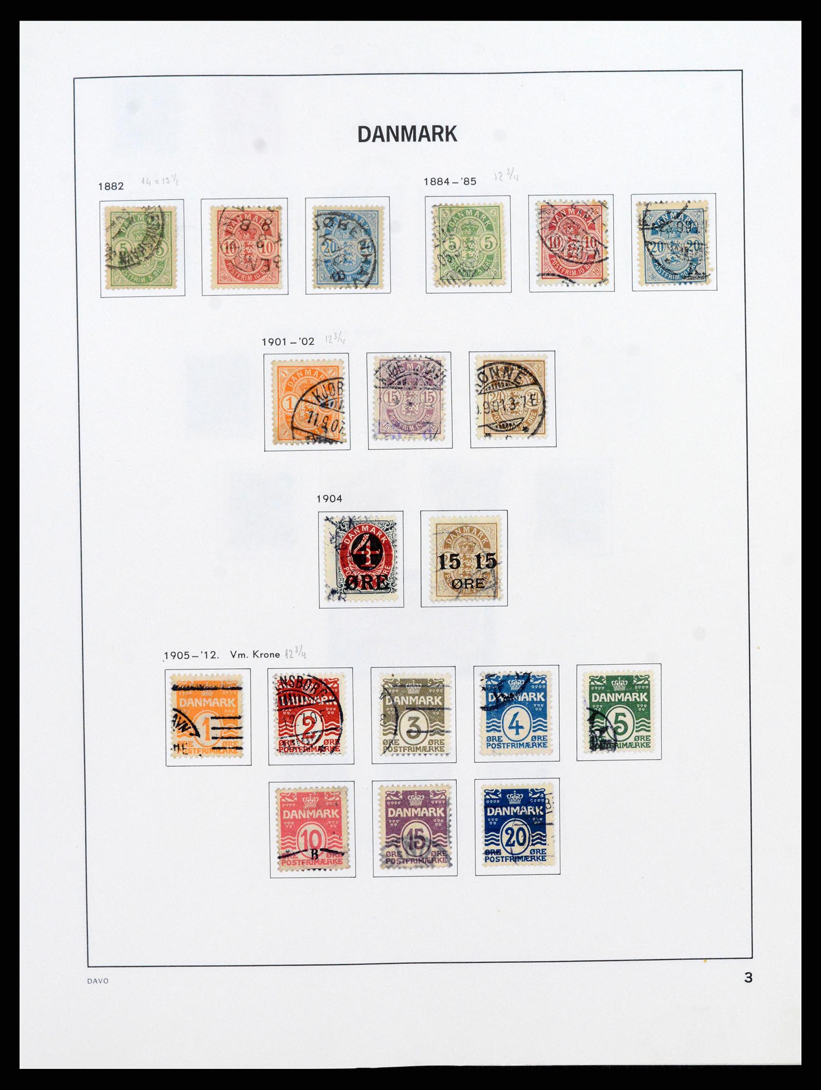 38077 0003 - Postzegelverzameling 38077 Denemarken 1851-1985.