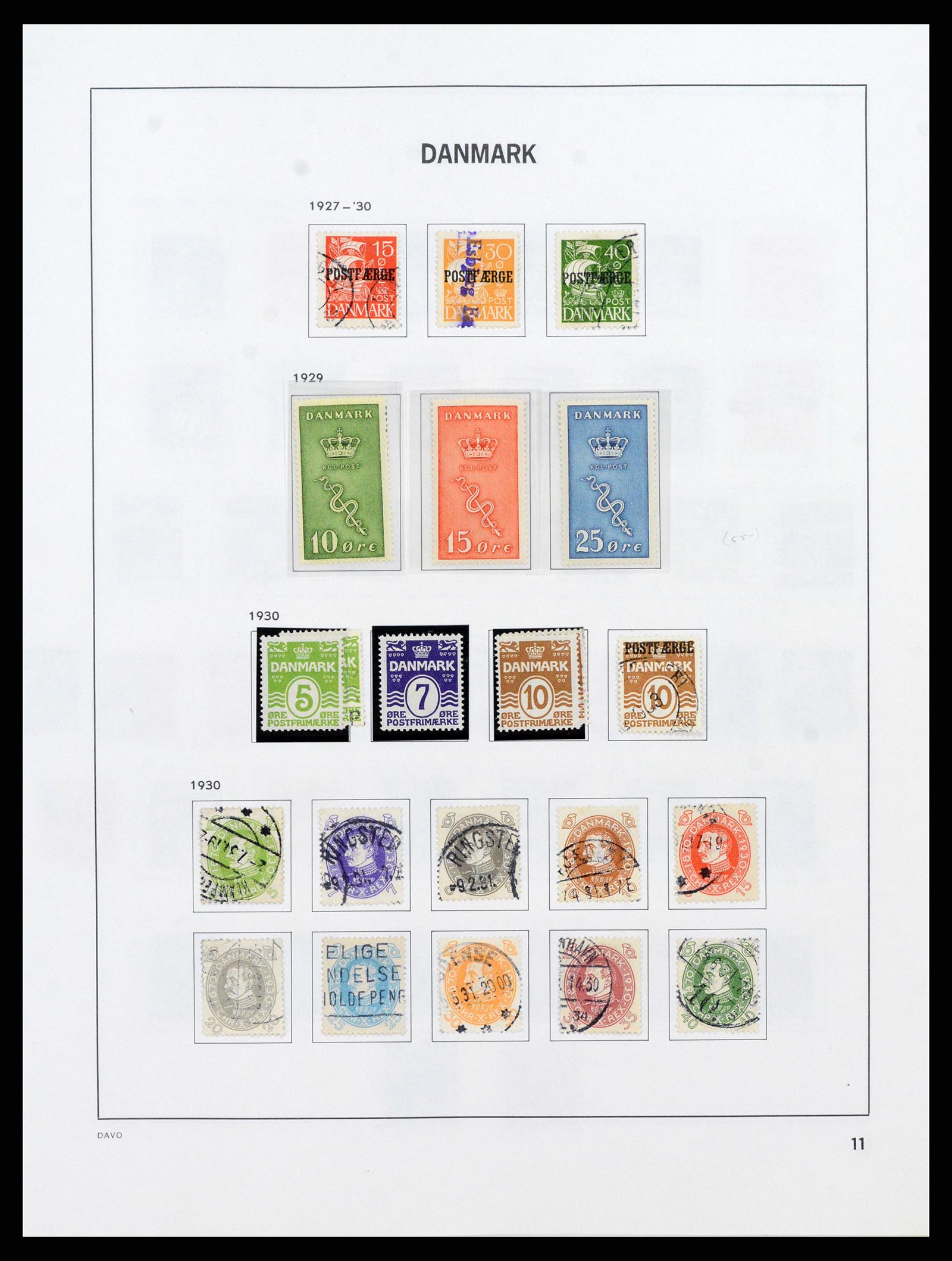 38077 0011 - Postzegelverzameling 38077 Denemarken 1851-1985.