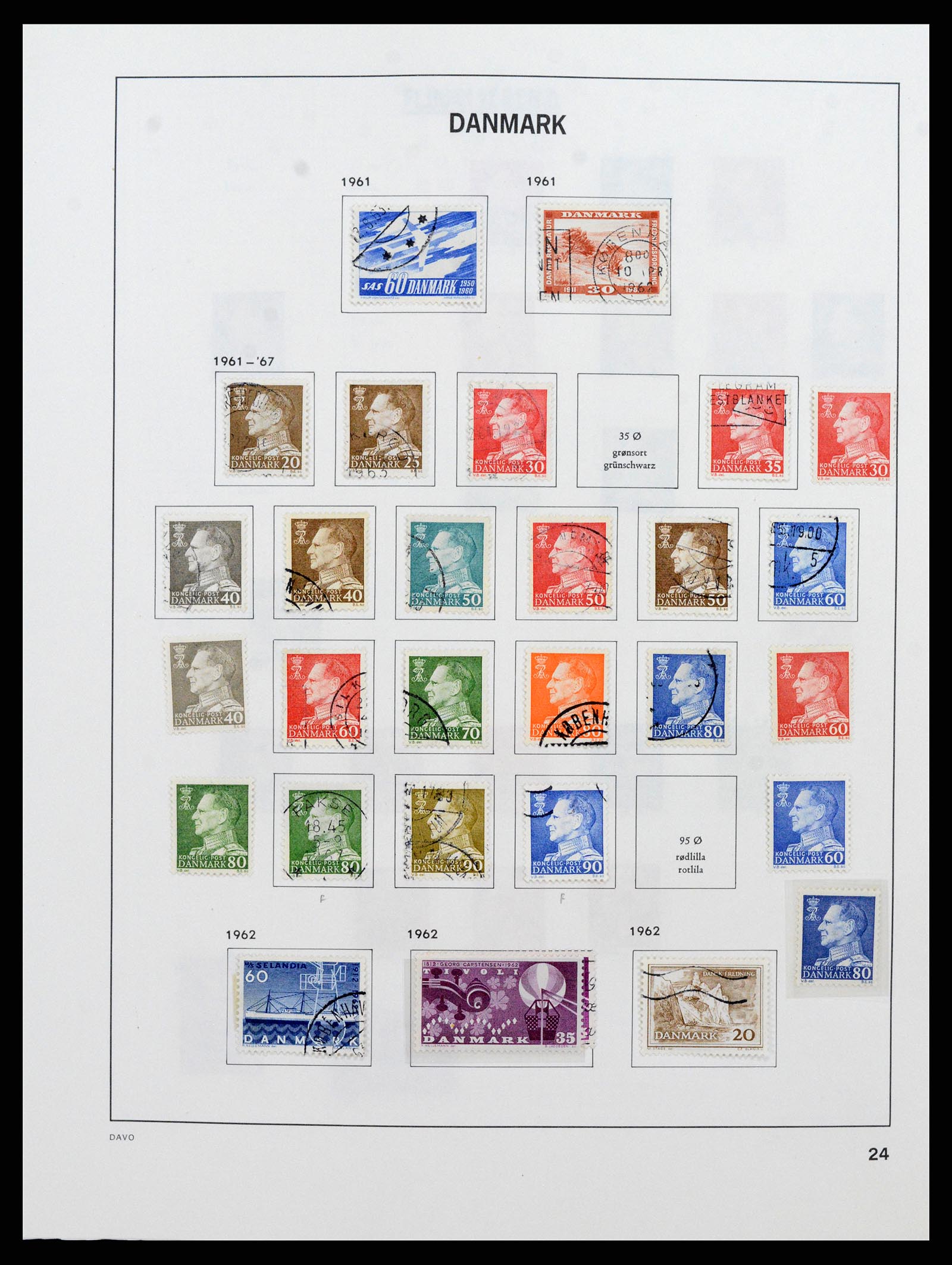 38077 0024 - Stamp collection 38077 Denmark 1851-1985.
