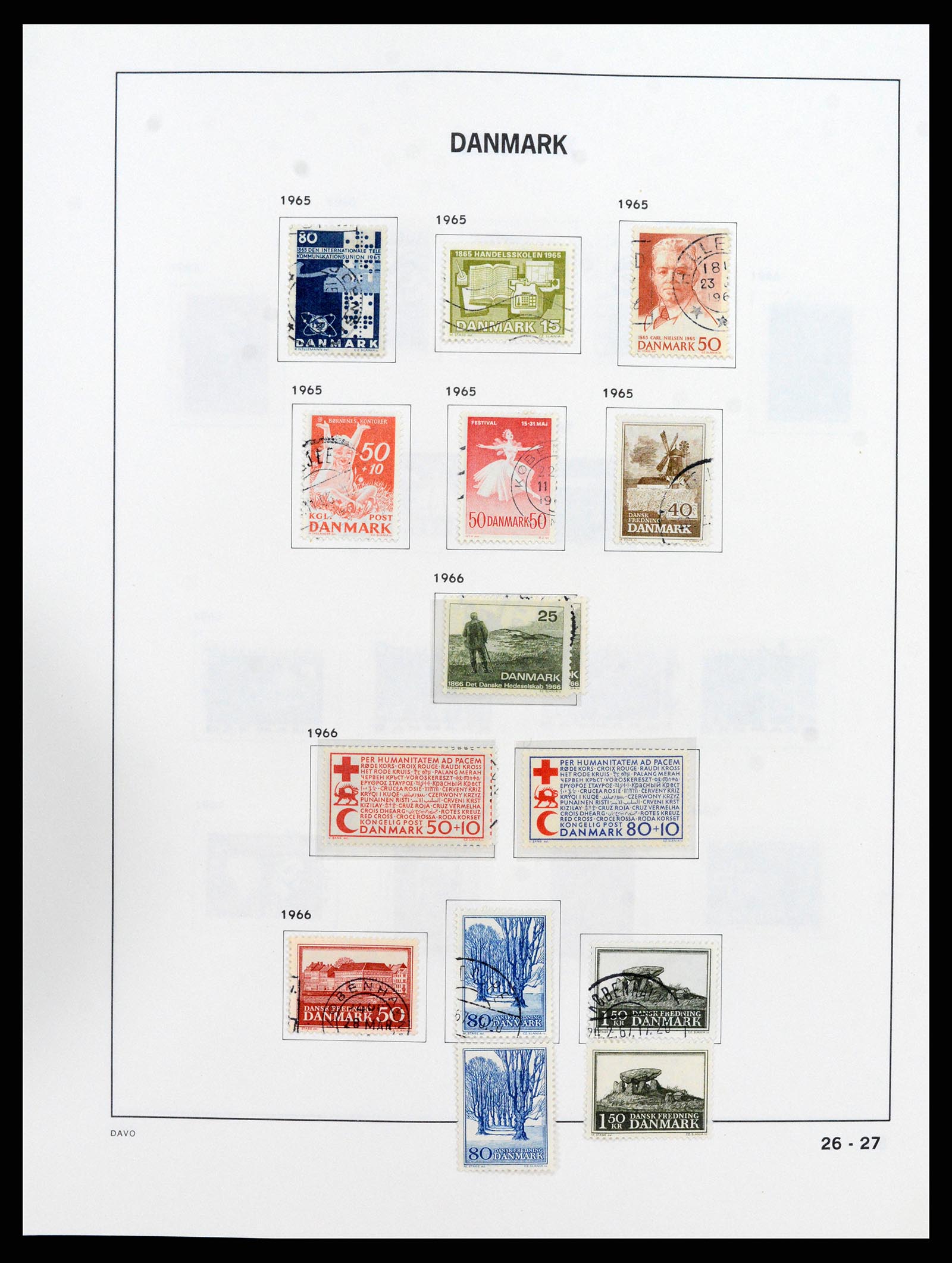 38077 0027 - Stamp collection 38077 Denmark 1851-1985.