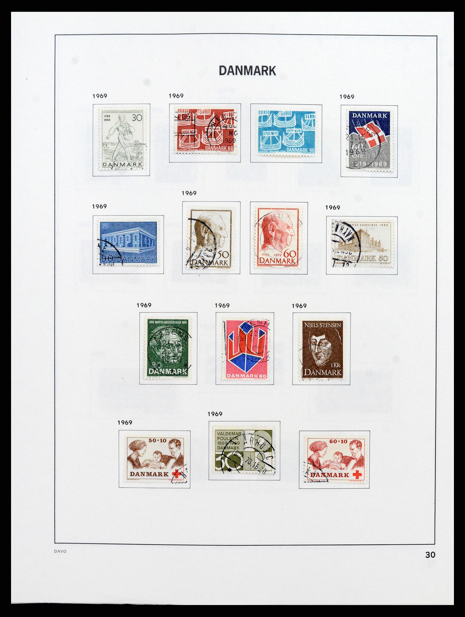 38077 0030 - Stamp collection 38077 Denmark 1851-1985.
