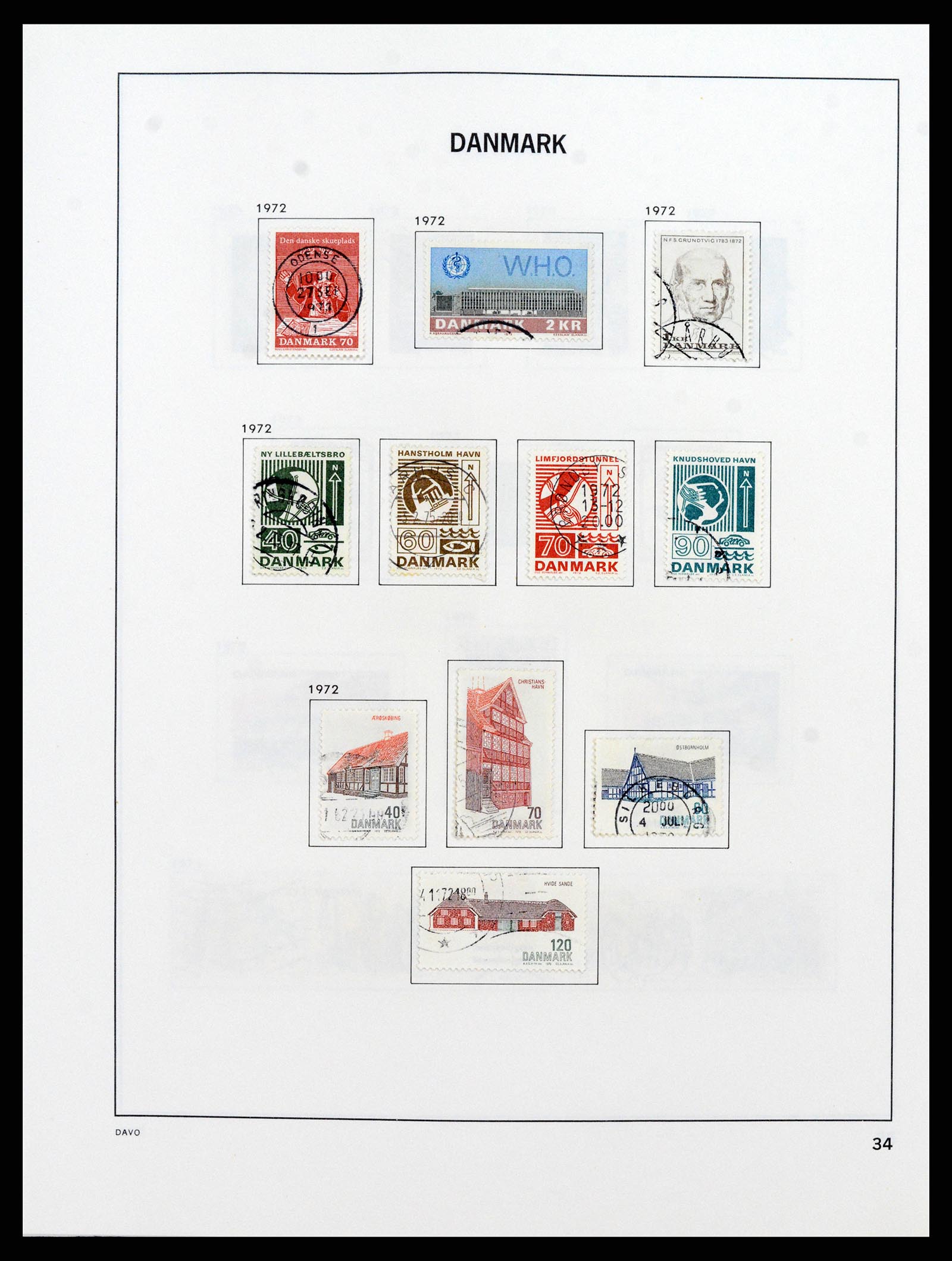 38077 0034 - Stamp collection 38077 Denmark 1851-1985.