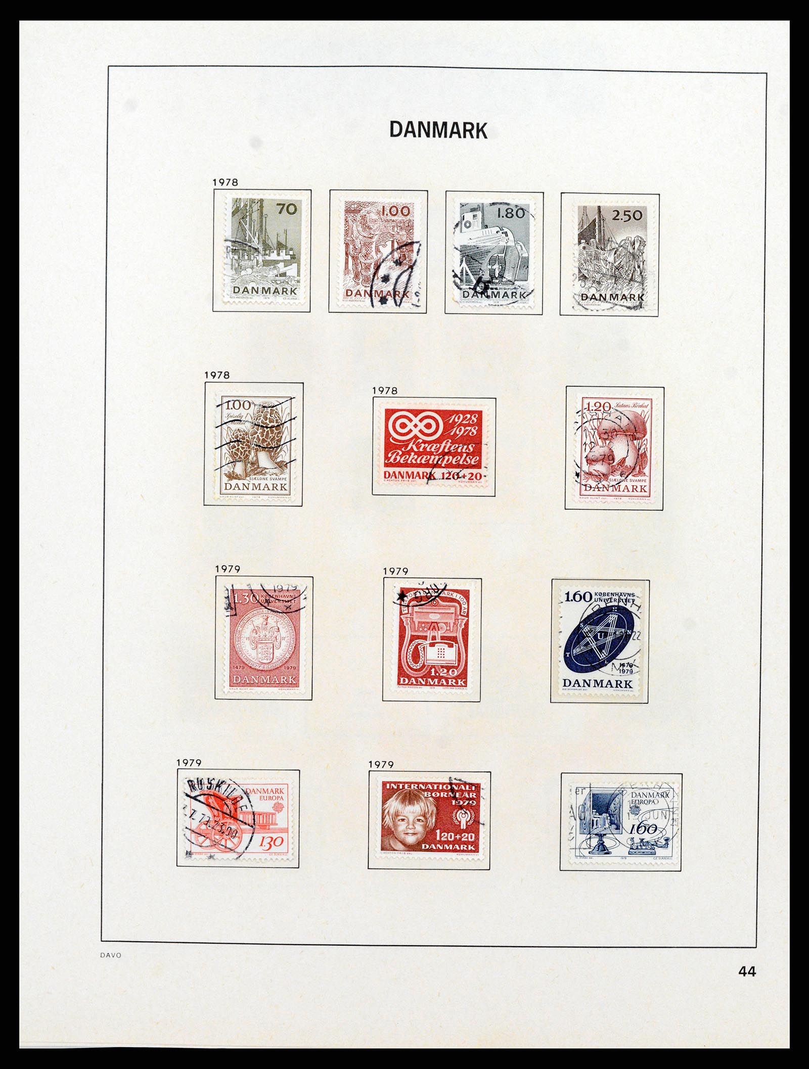 38077 0044 - Stamp collection 38077 Denmark 1851-1985.