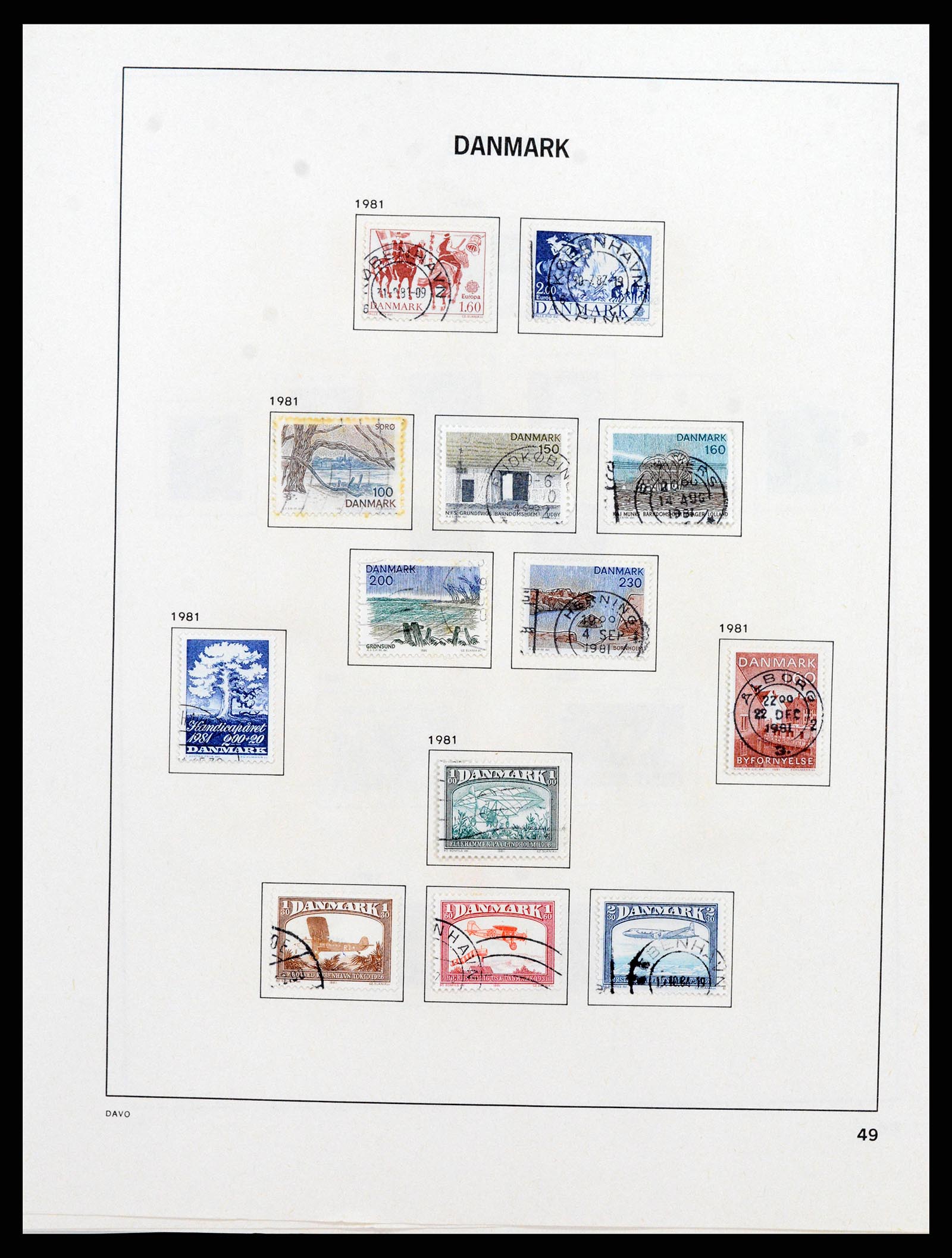 38077 0049 - Stamp collection 38077 Denmark 1851-1985.