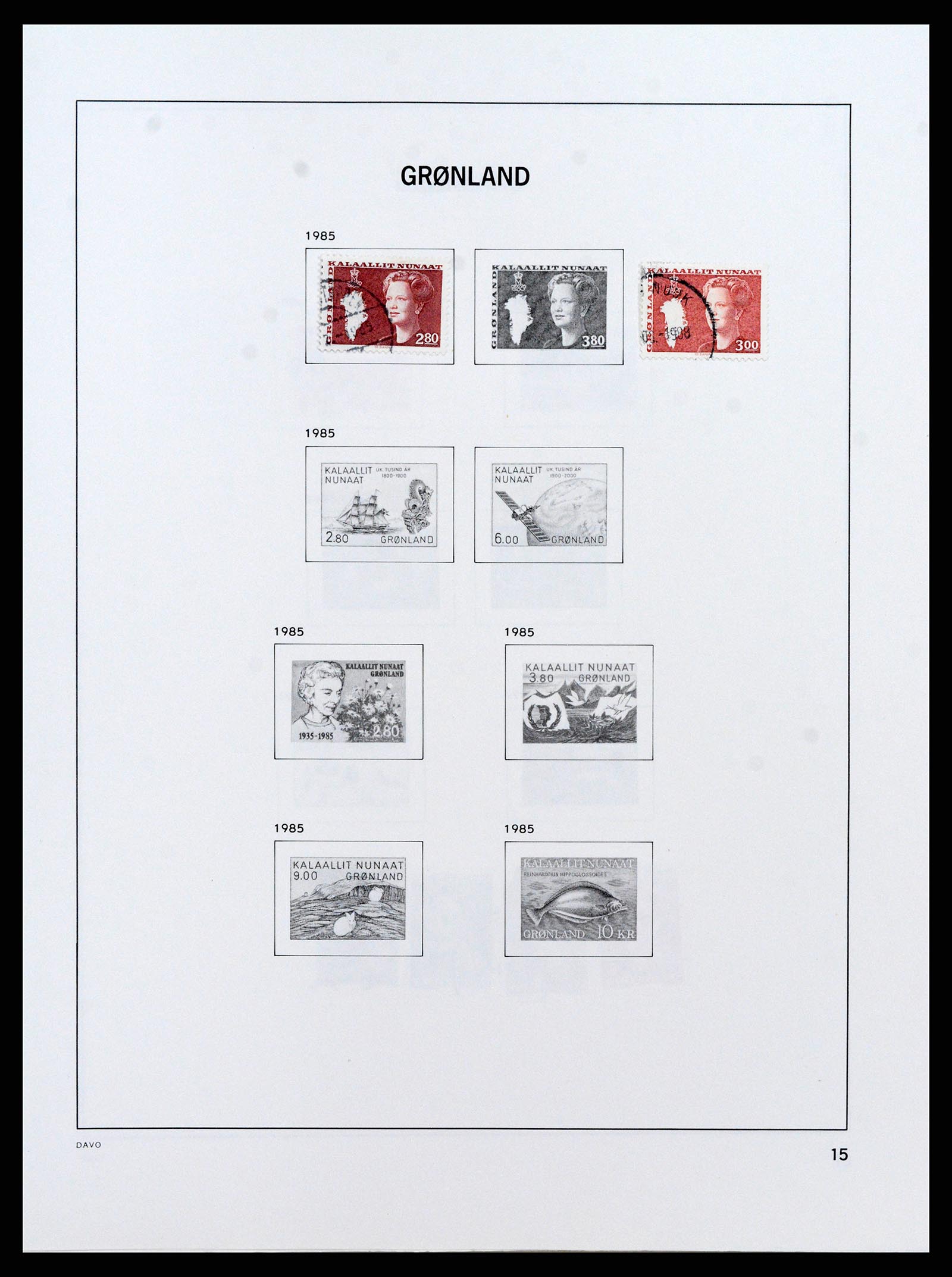 38077 0105 - Postzegelverzameling 38077 Denemarken 1851-1985.