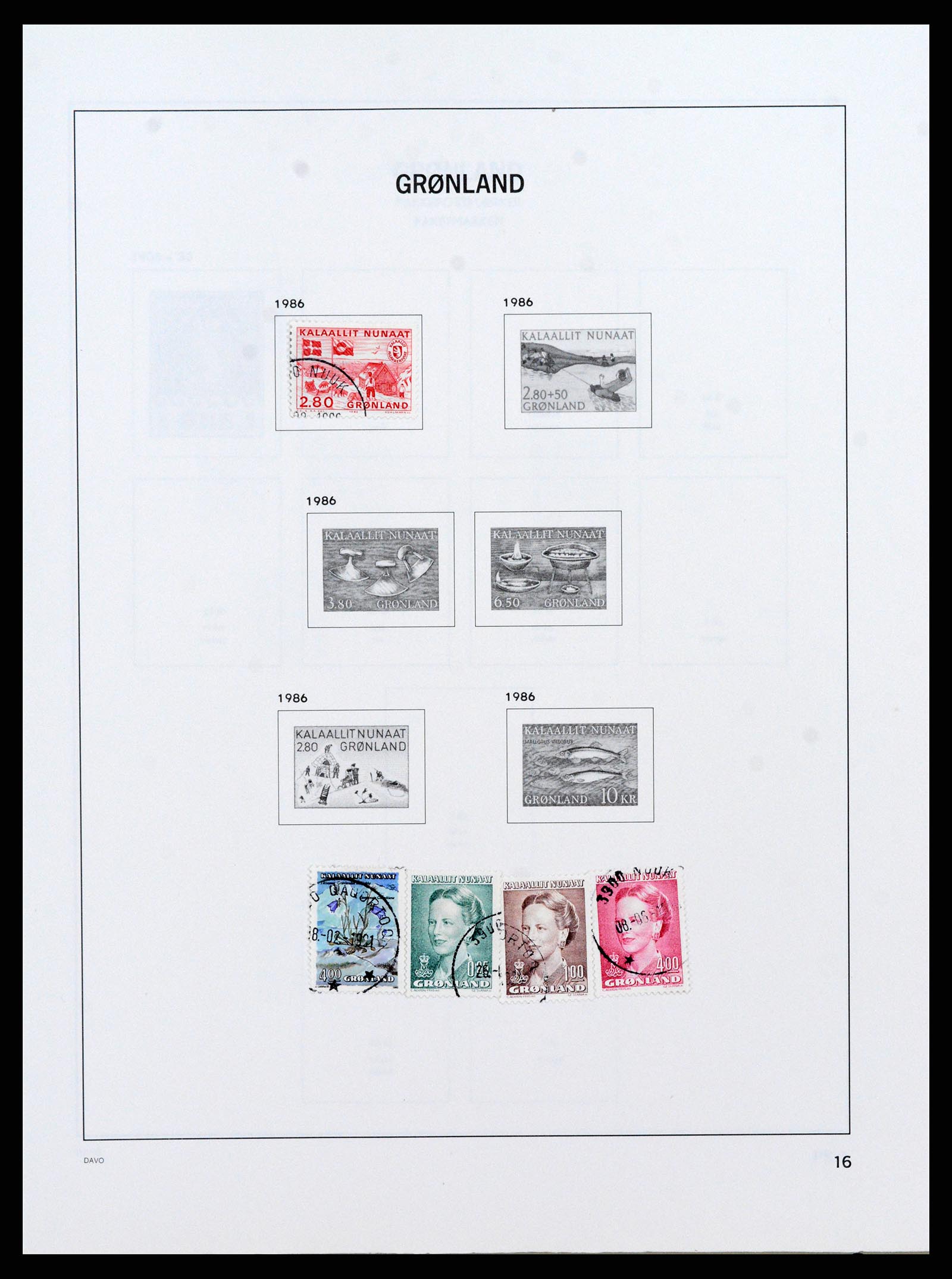 38077 0106 - Postzegelverzameling 38077 Denemarken 1851-1985.